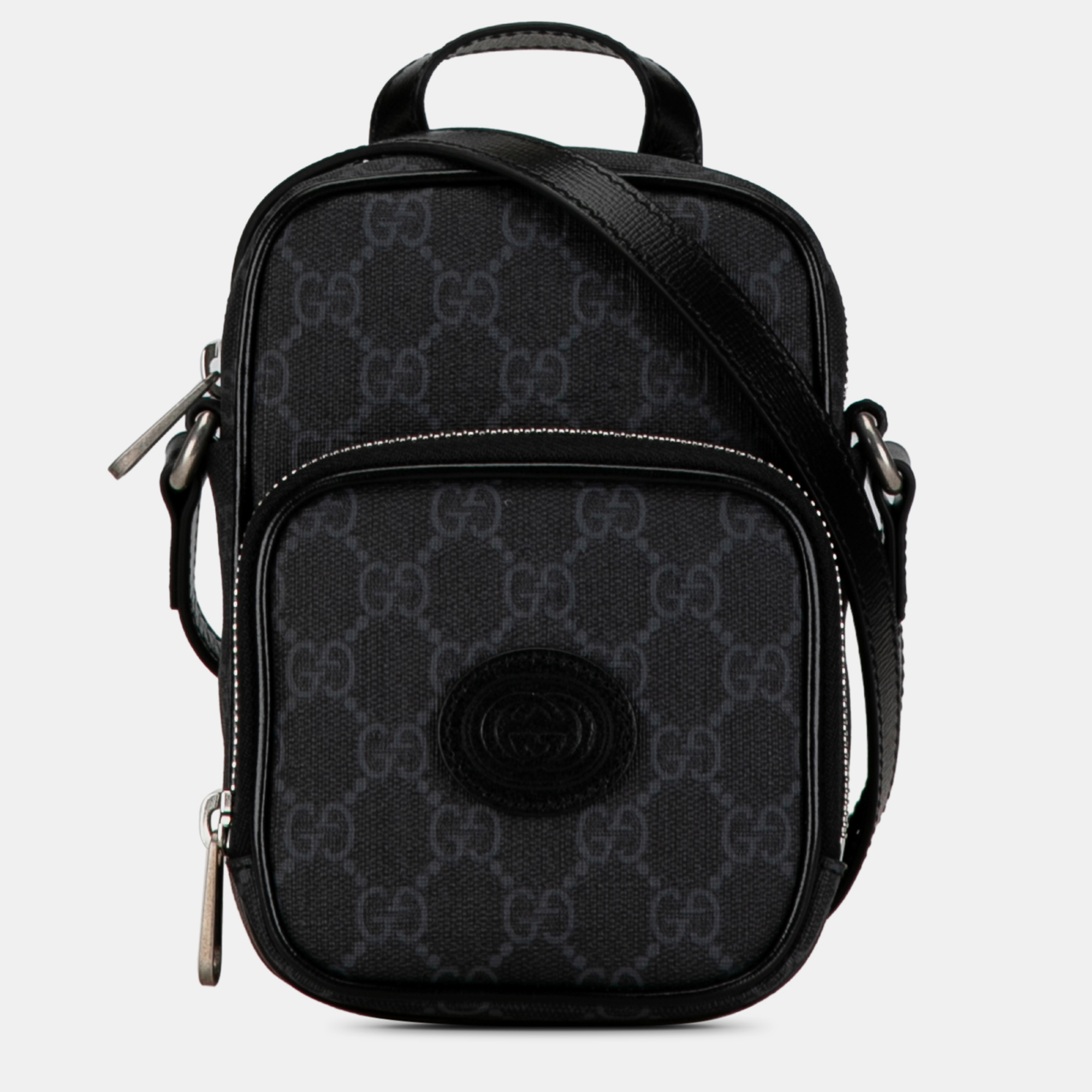 

Gucci Grey Mini GG Supreme Interlocking G Crossbody Bag