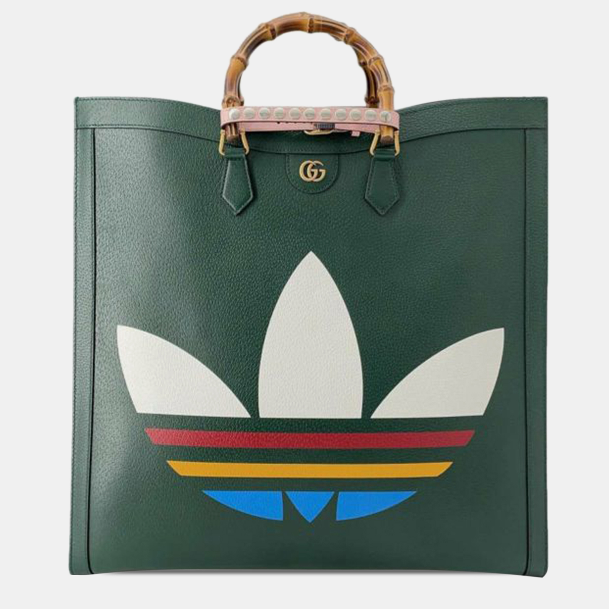 

Gucci Green Leather Adidas Maxi Diana Satchel Bag