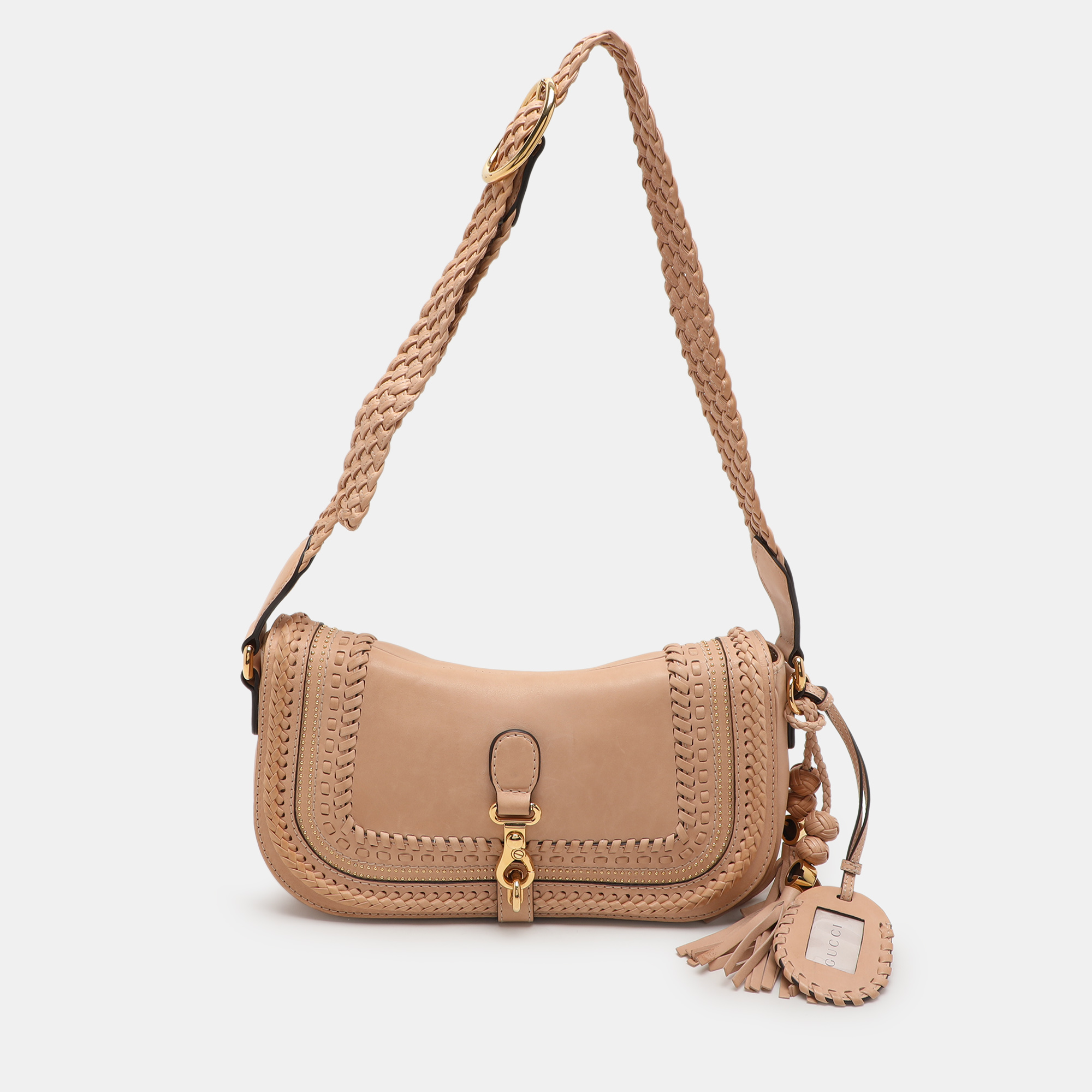 

Gucci Beige Leather 'Handmade' Medium Shoulder Bag