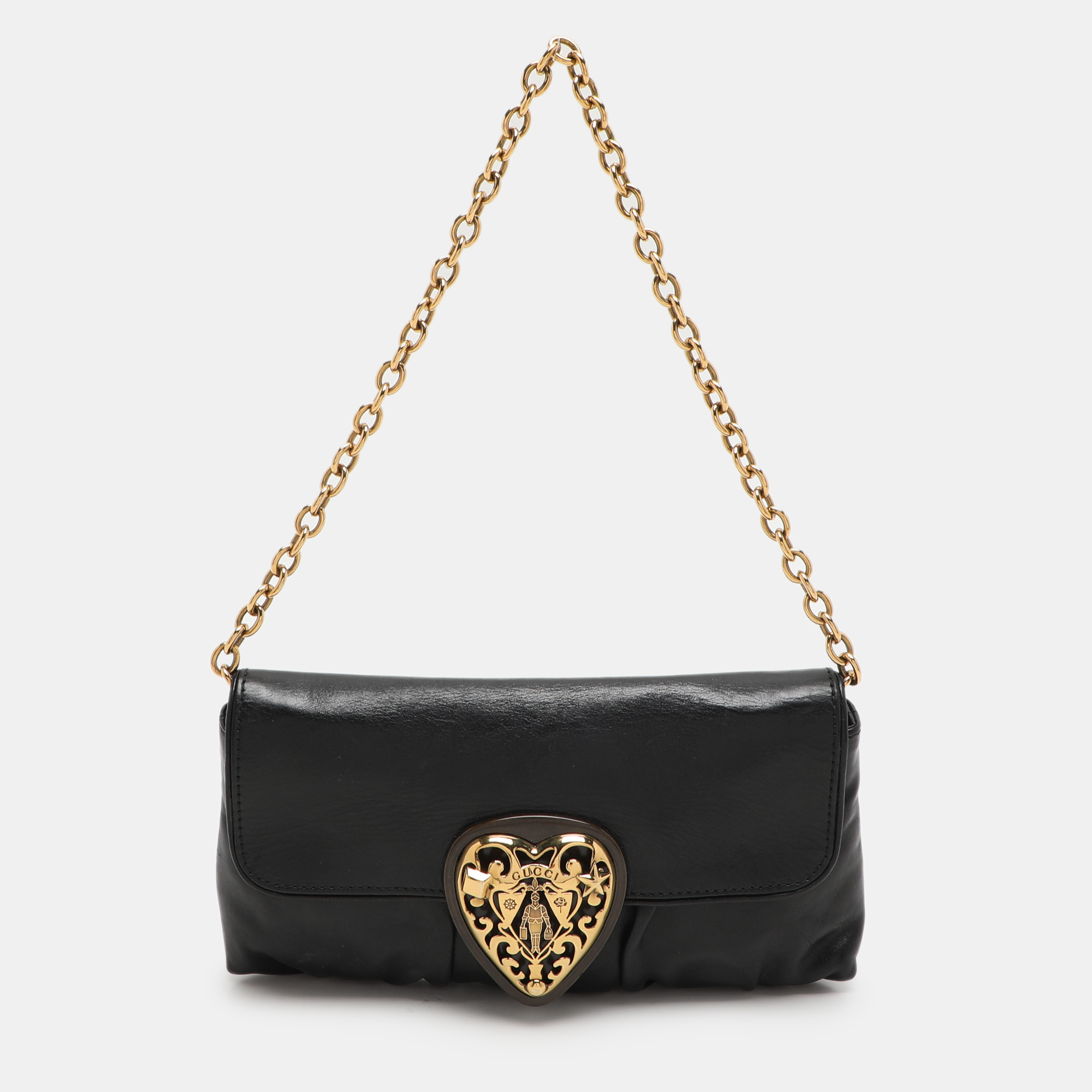 

Gucci Black Leather Hysteria Chain Shoulder Bag