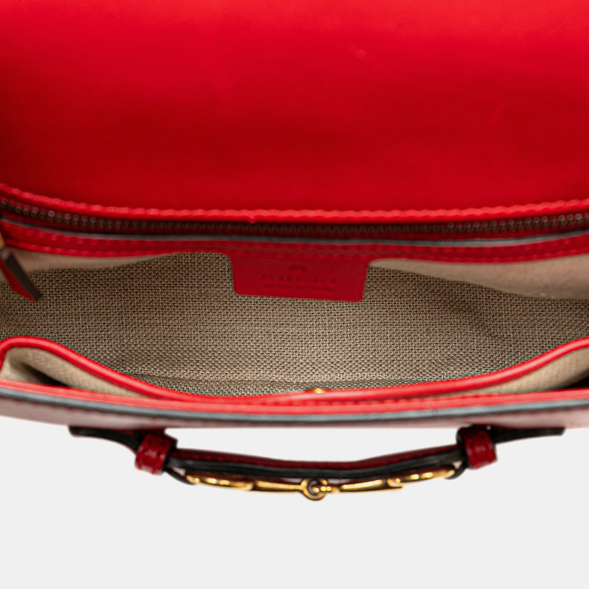 Gucci Red Leather Lady Web Crossbody Bag 