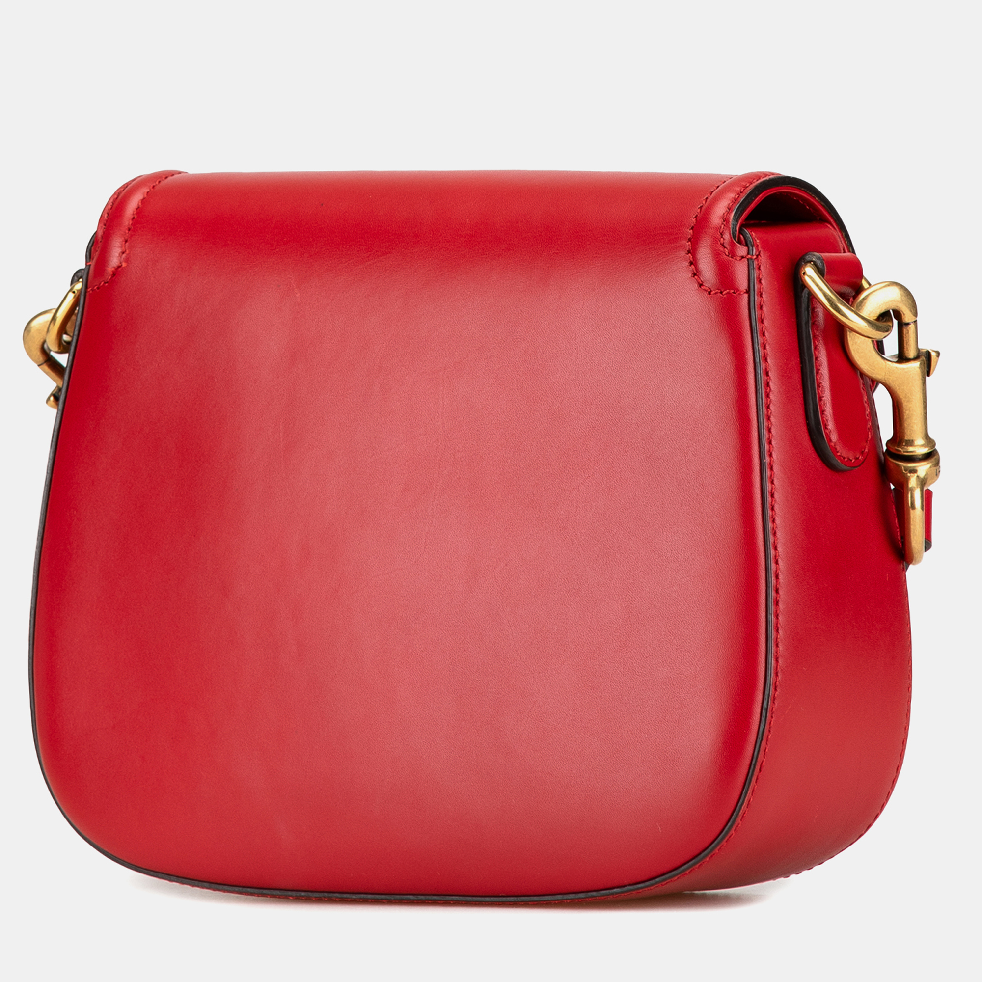 Gucci Red Leather Lady Web Crossbody Bag 