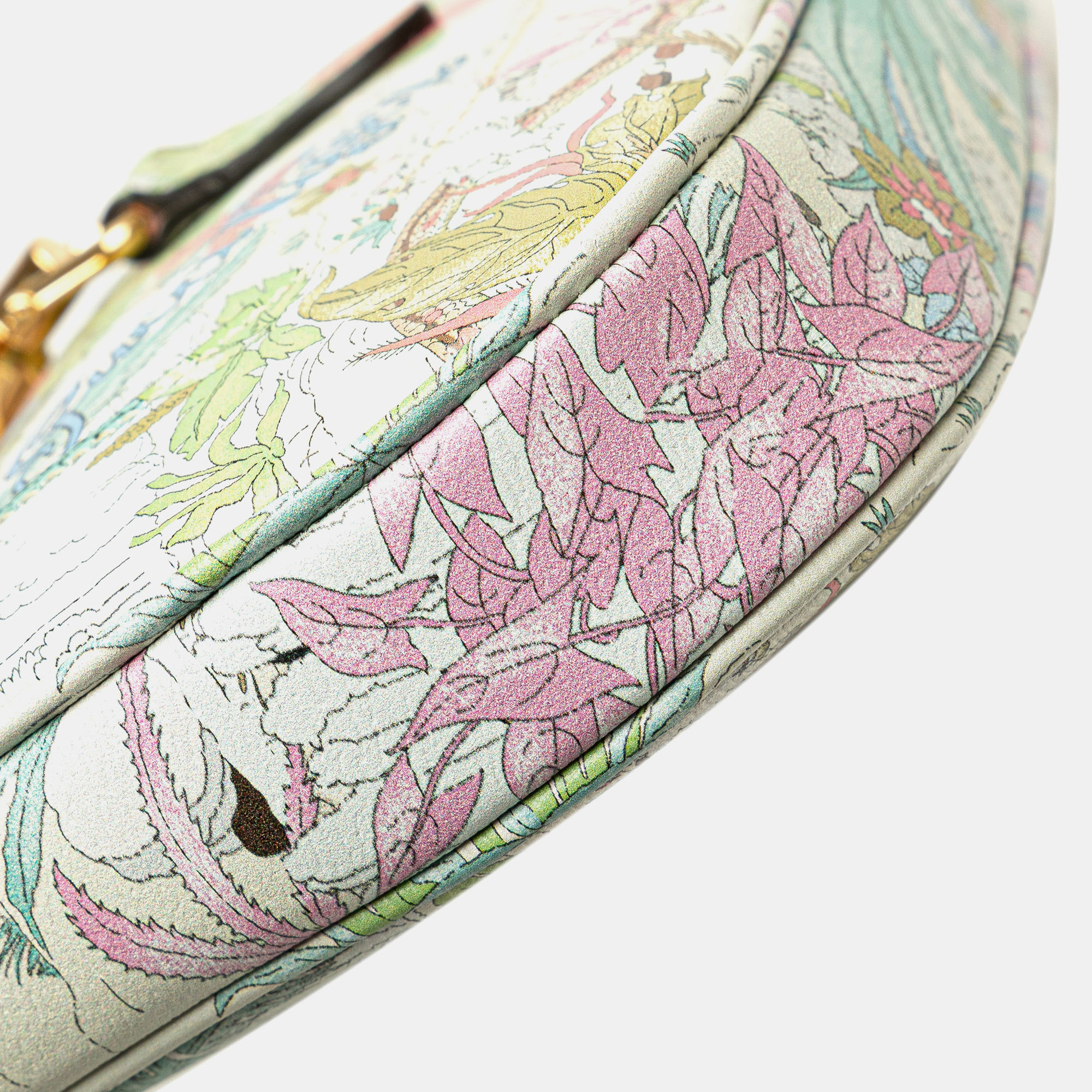 Gucci White Small Leather Tiger Jackie 1961 Crossbody 