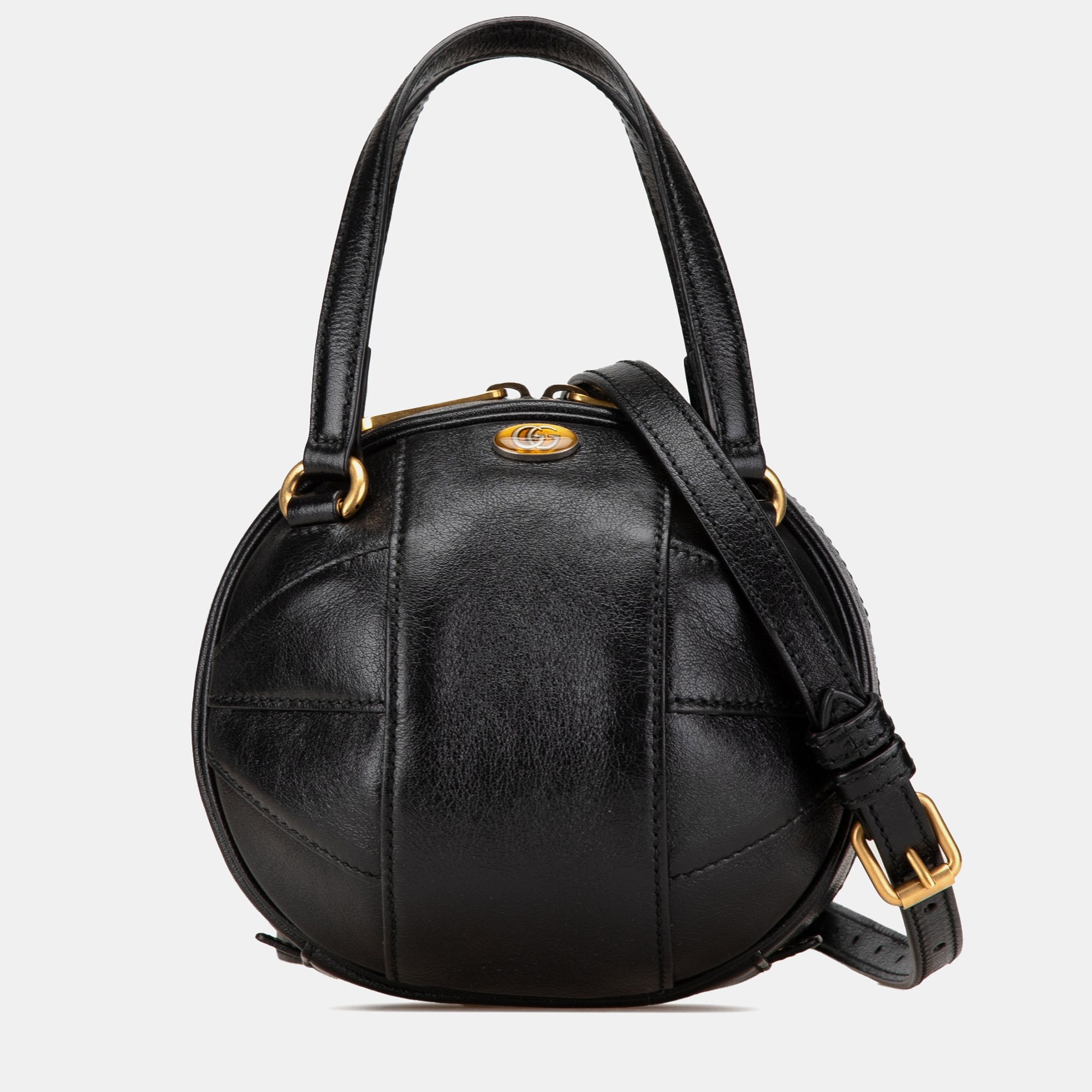 

Gucci Black Mini Leather Water Buffalo Tifosa Basketball Bag