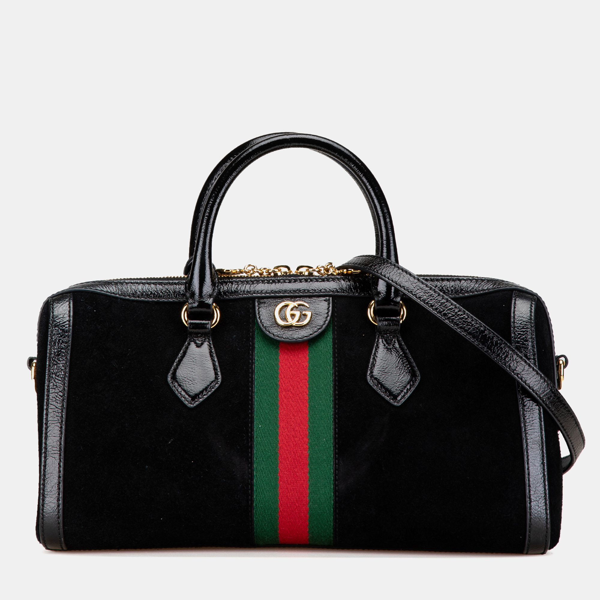 

Gucci Black Medium Ophidia Suede Satchel