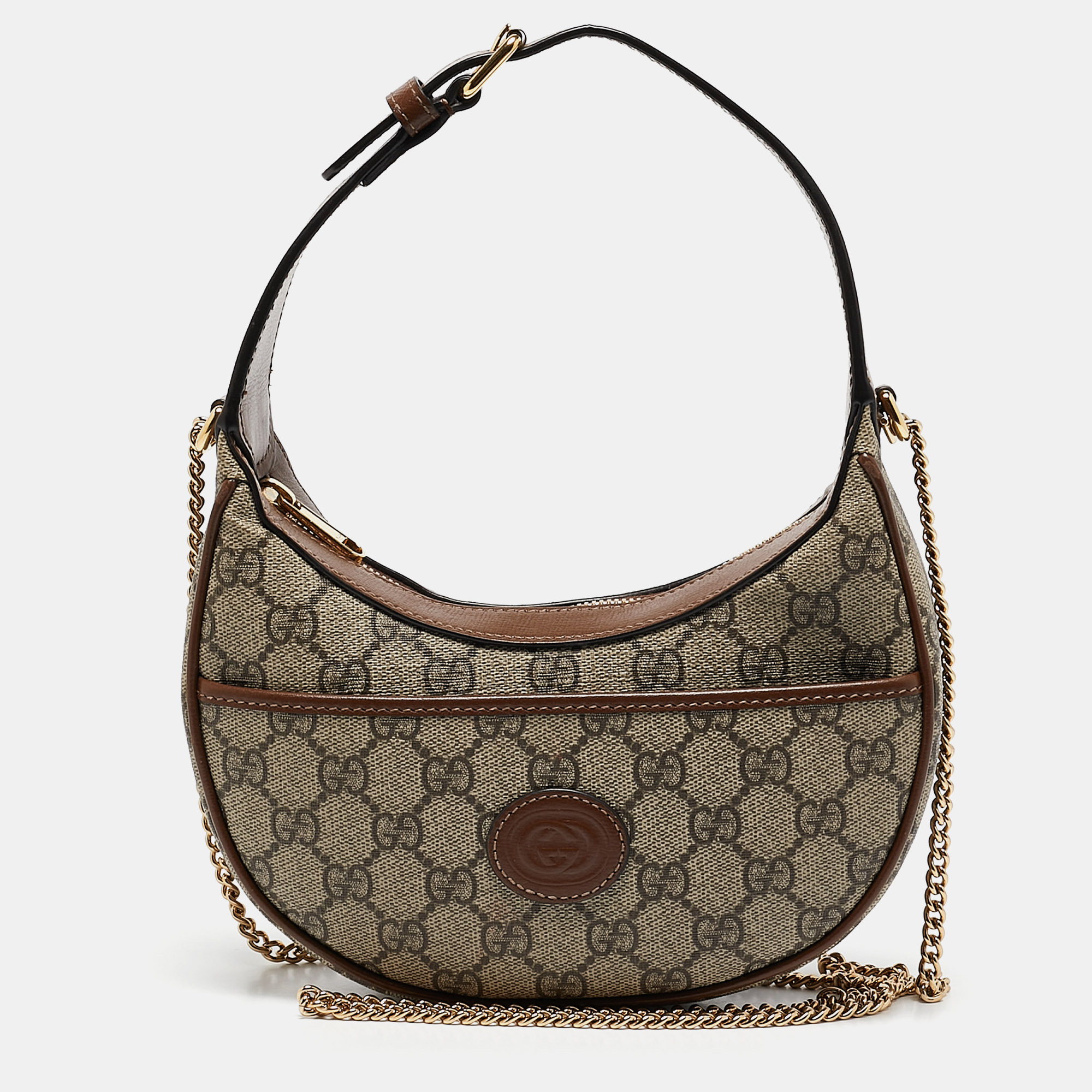 

Gucci Beige/Ebony GG Supreme Canvas Mini Ophidia Shoulder Bag