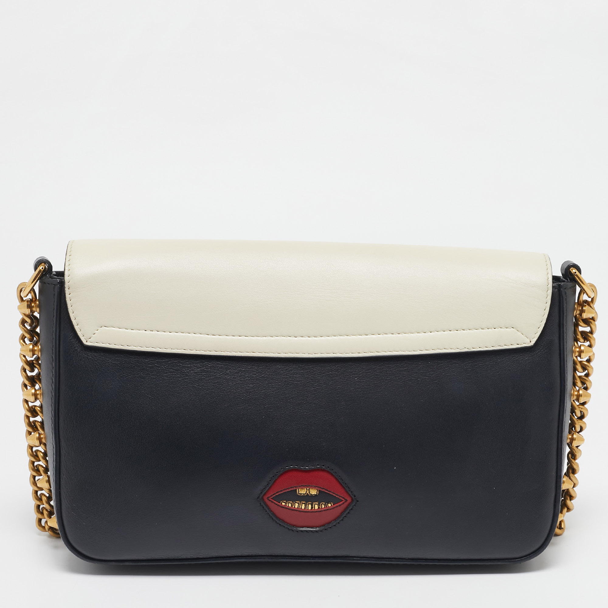 Gucci Multicolor Leather Broadway Spiked Shoulder Bag 