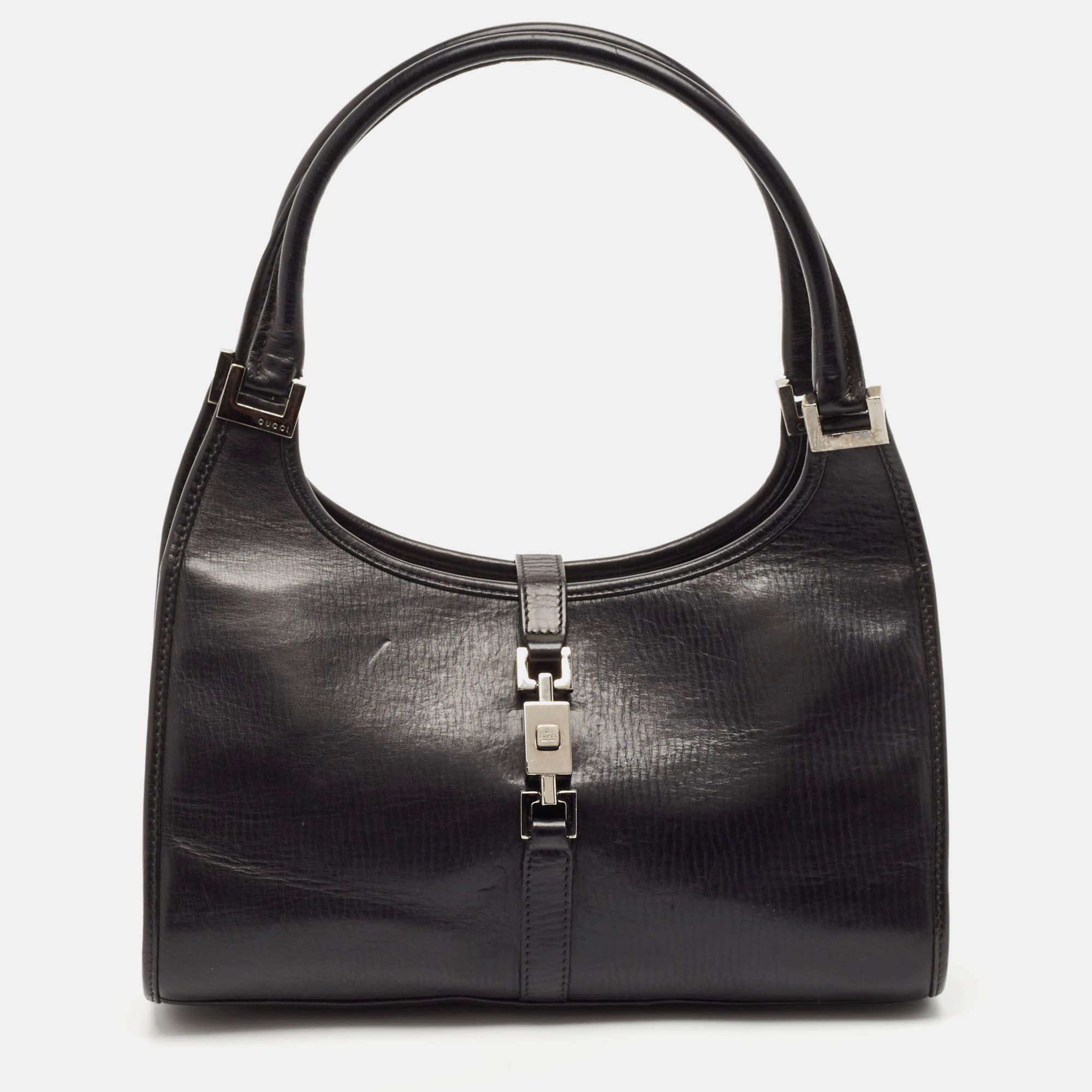 

Gucci Black Leather Jackie Bardot Bag