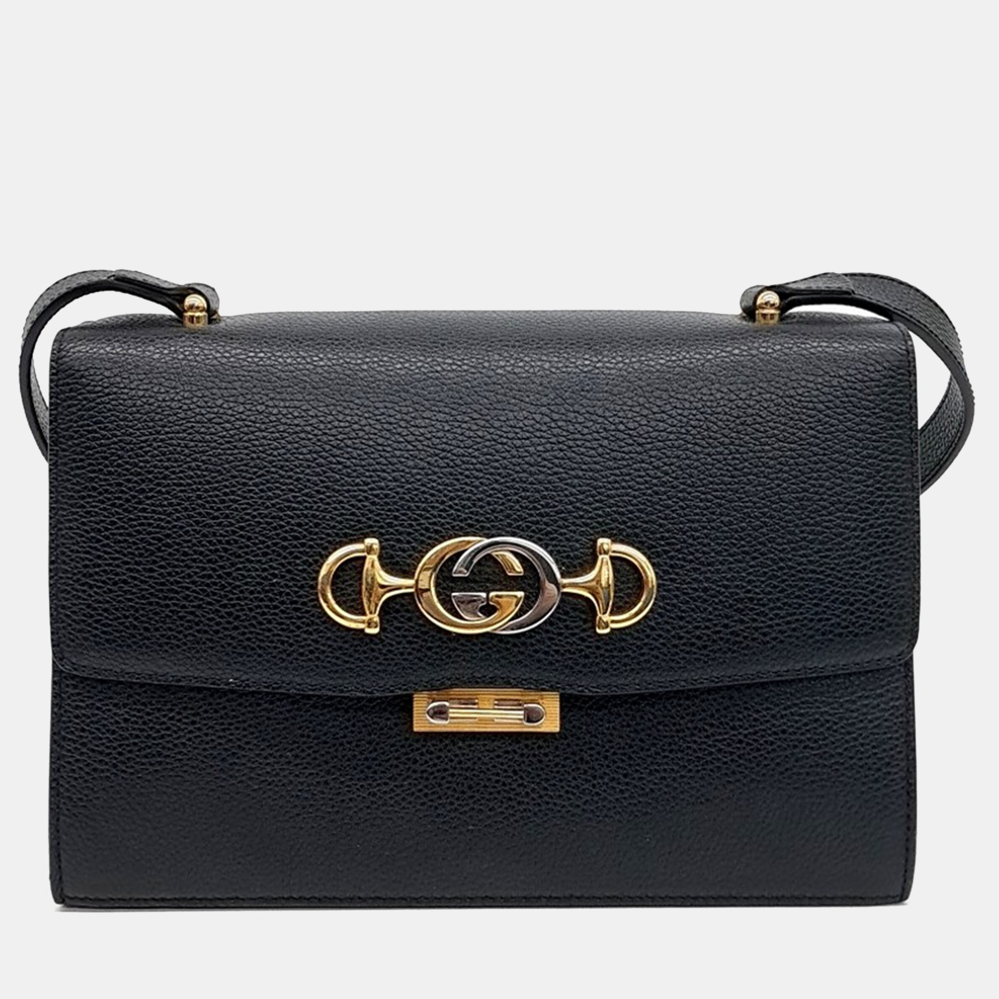 

Gucci Black Leather Zumi shoulder bag