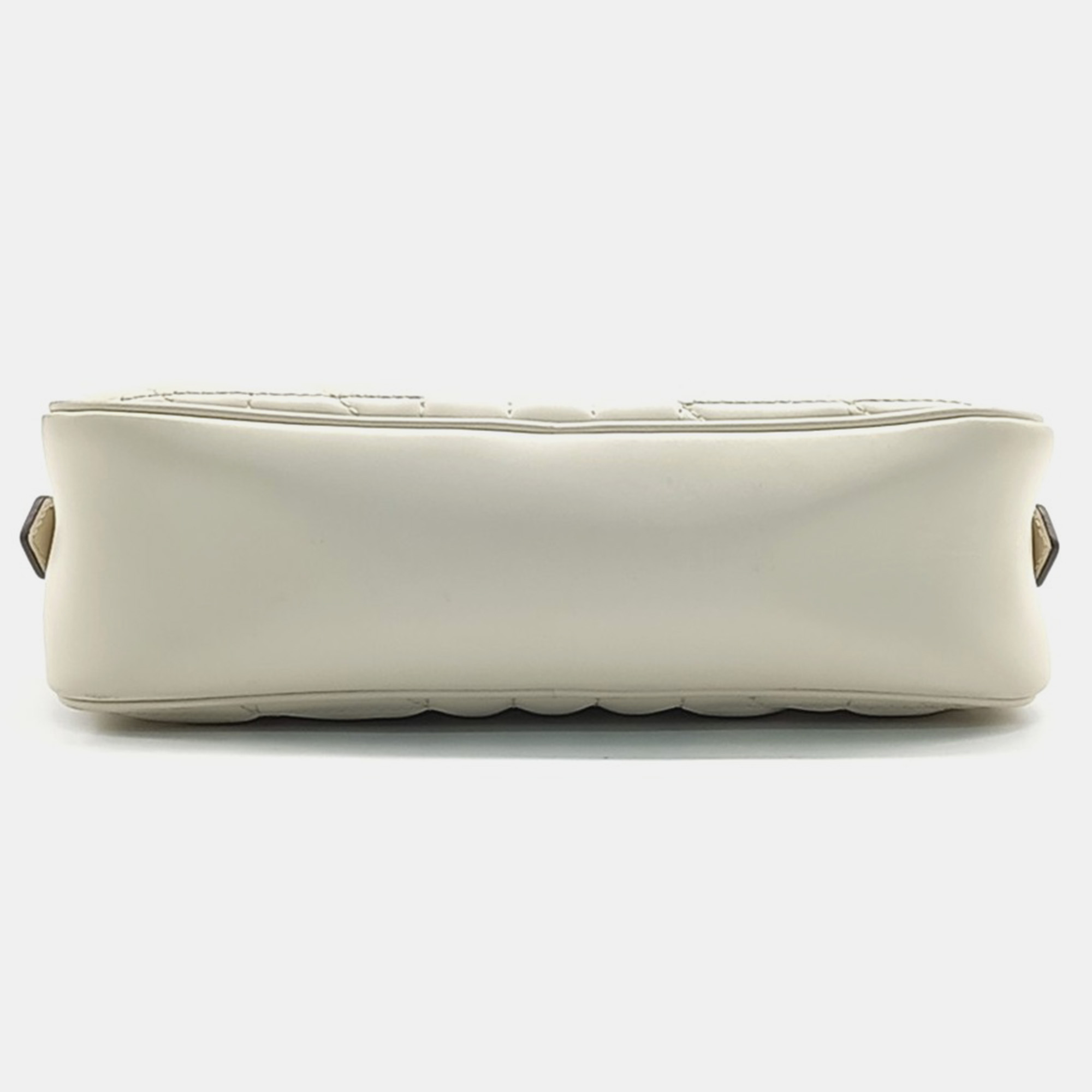 Gucci White Leather Marmont Crossbody Bag 