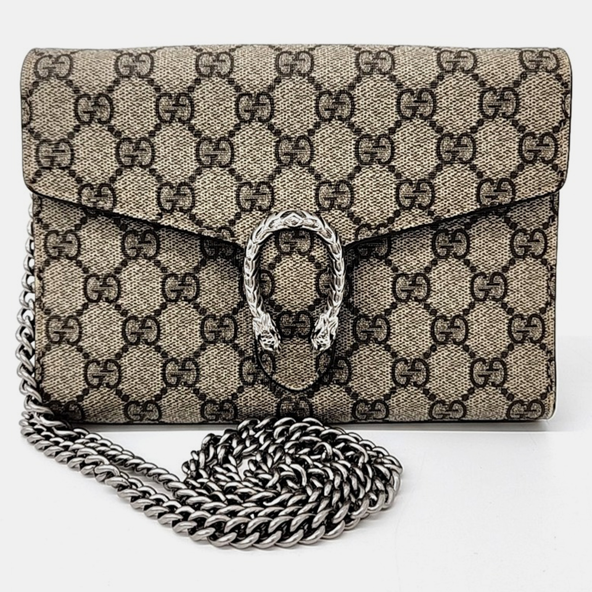 

Gucci Beige PVC Dionysus Mini Chain Bag
