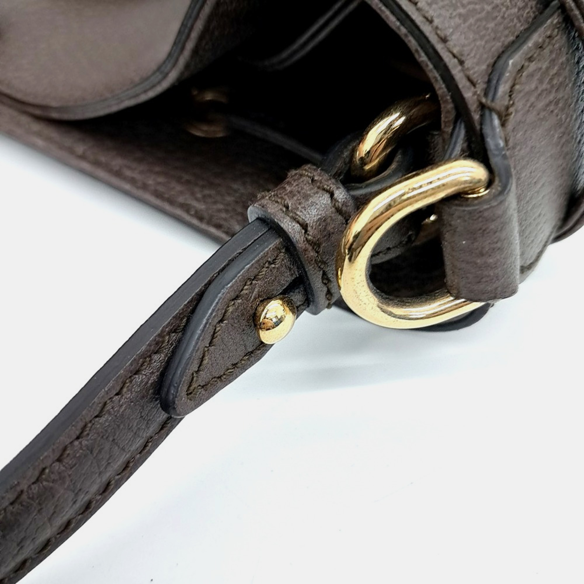 Gucci Beige Brown Canvas and Leather Ophidia small bucket bag 