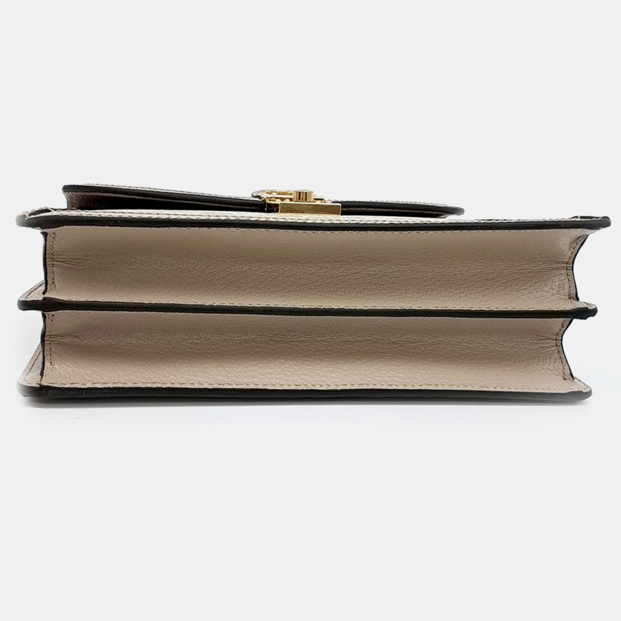 Gucci Beige PVC Ophidia Top Handle Bag 