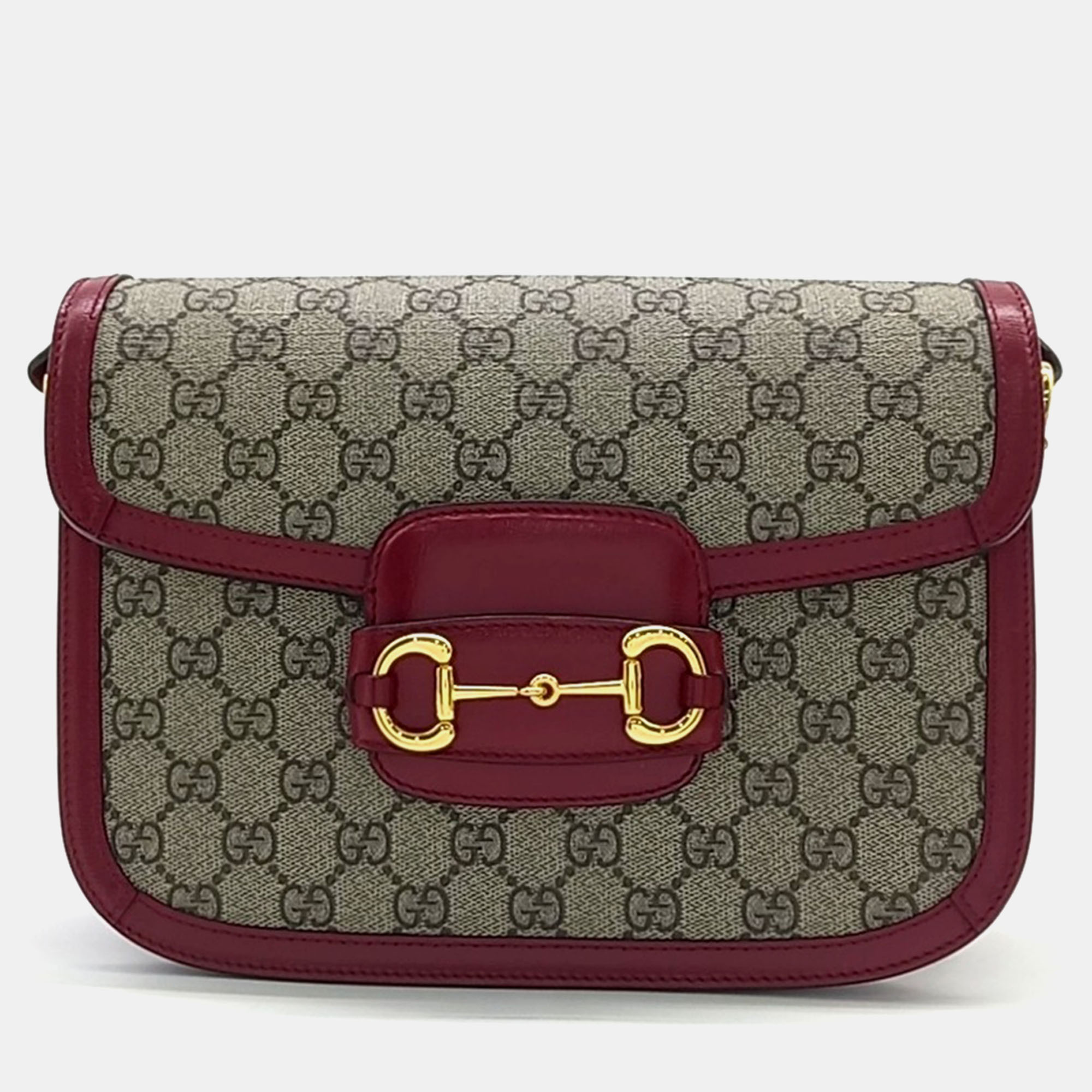 

Gucci Beige Red 1955 Horsebit Shoulder Bag