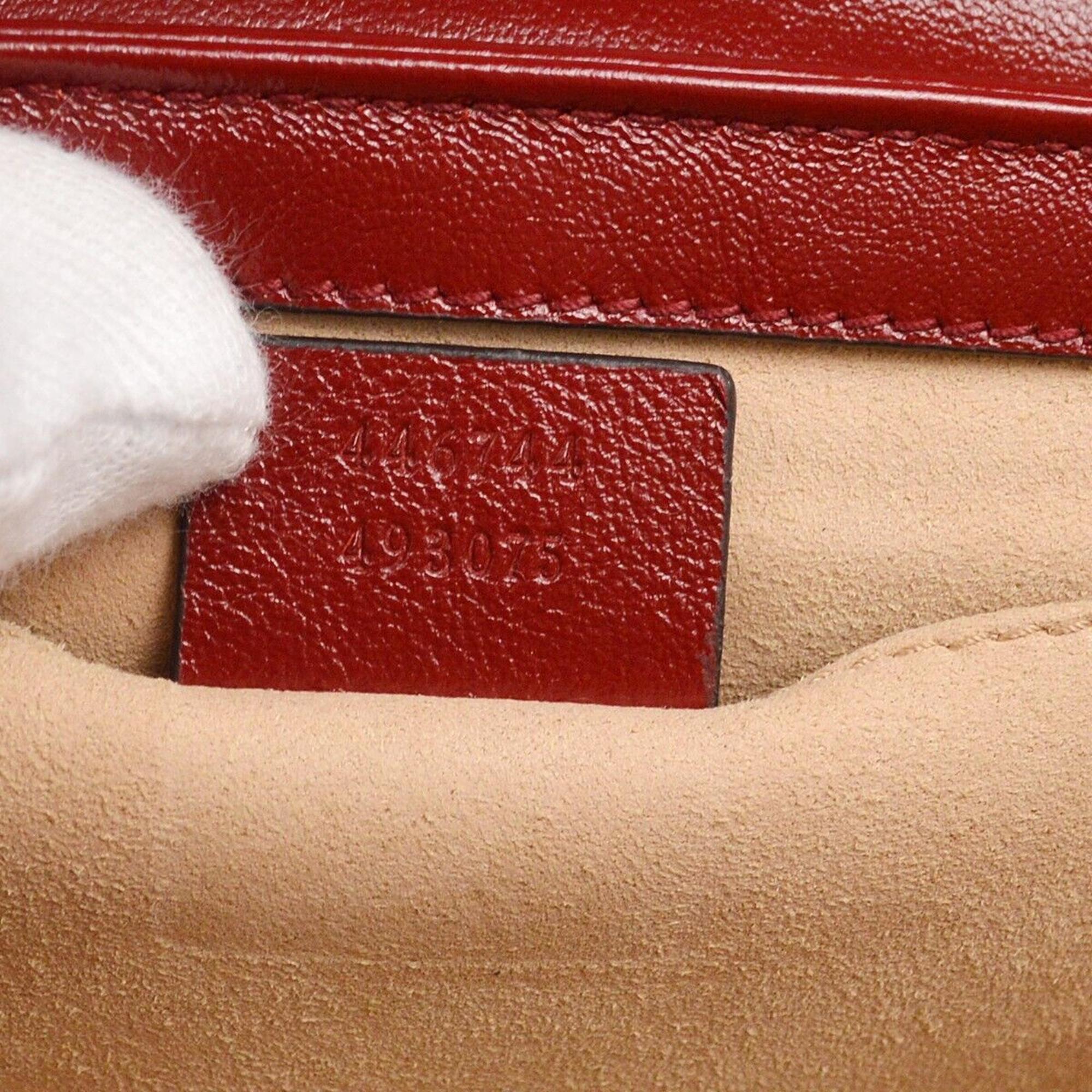 Gucci Beige Red GG Marmont Shoulder Bag 