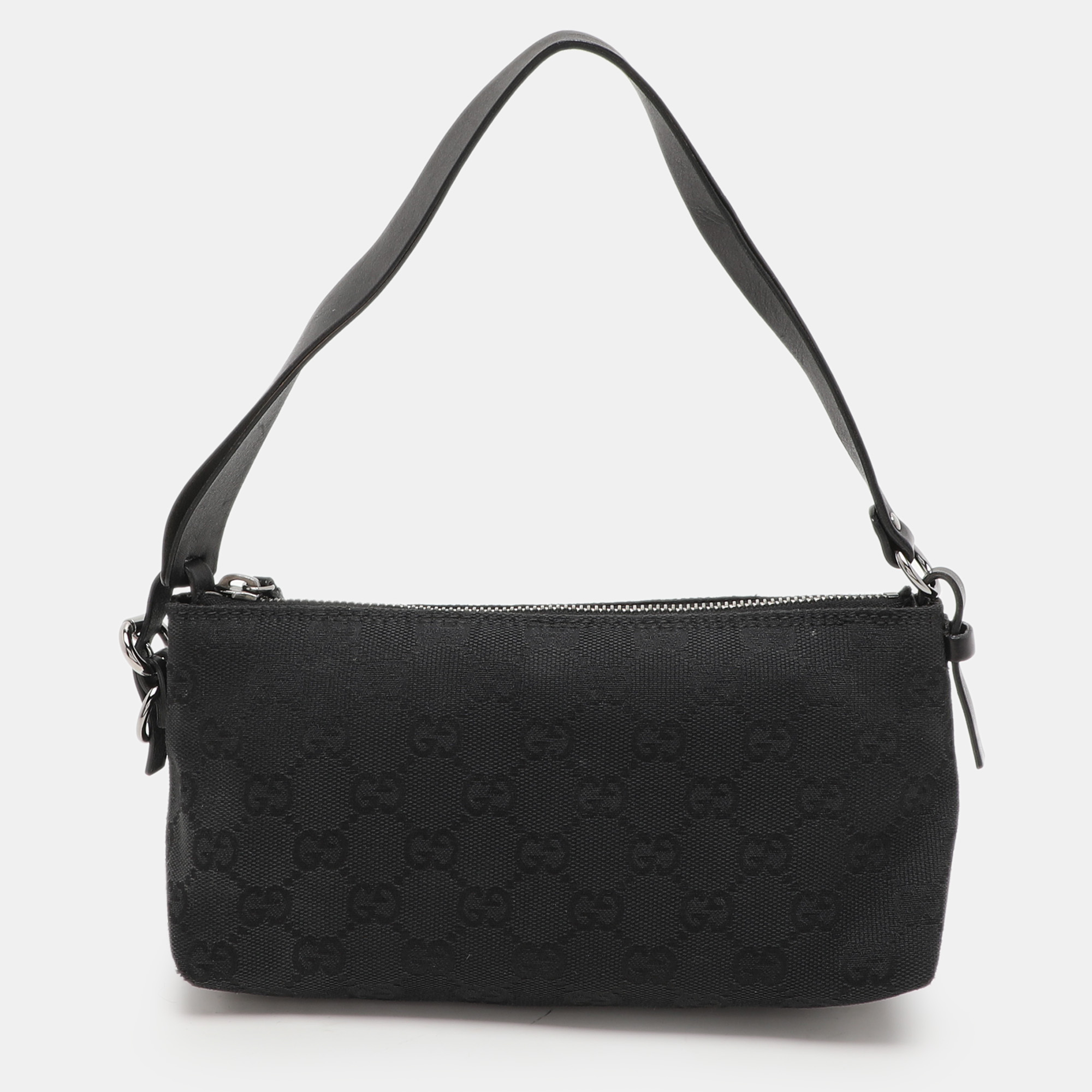 

Gucci Black GG Canvas Pochette Bag