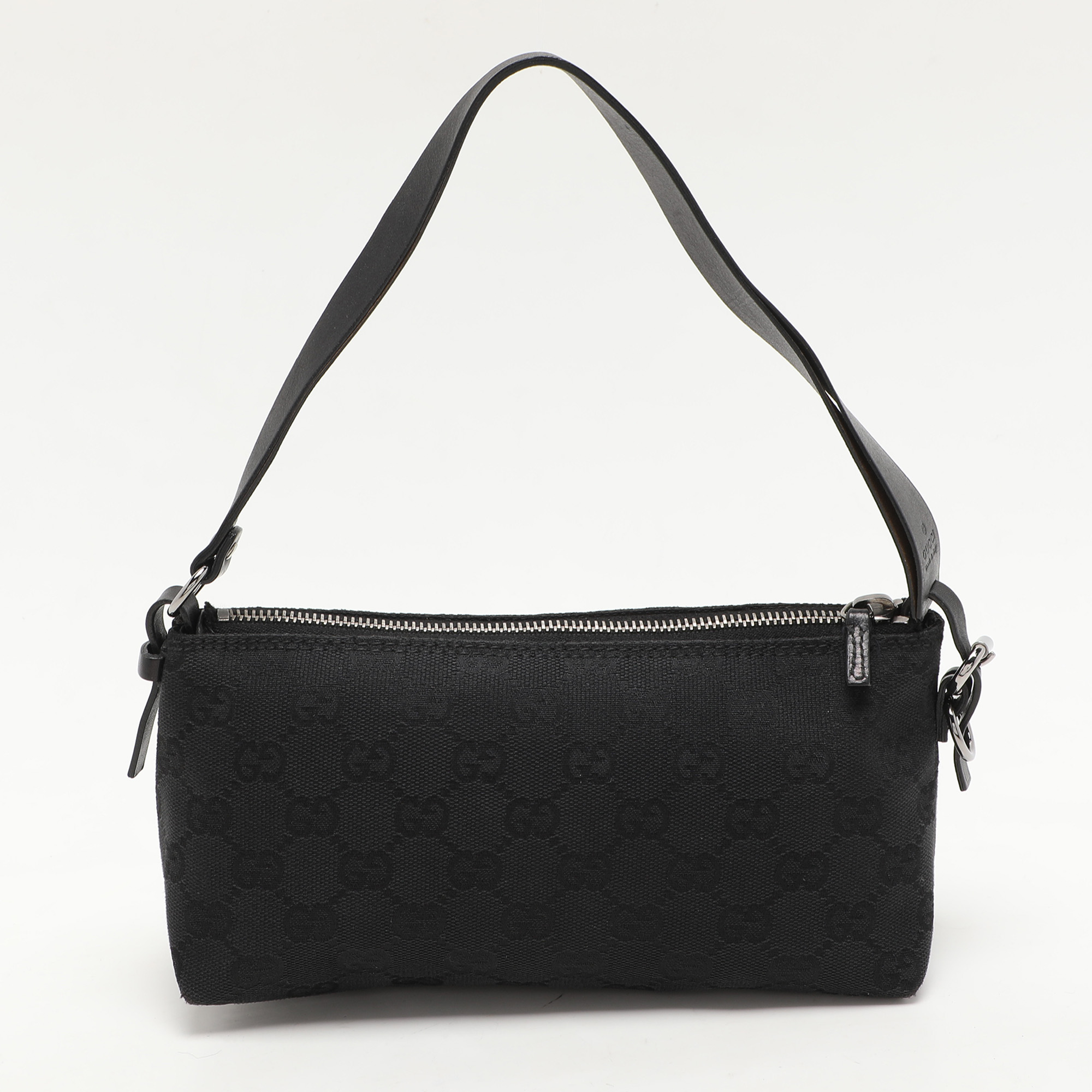 Gucci Black GG Canvas Pochette Bag 