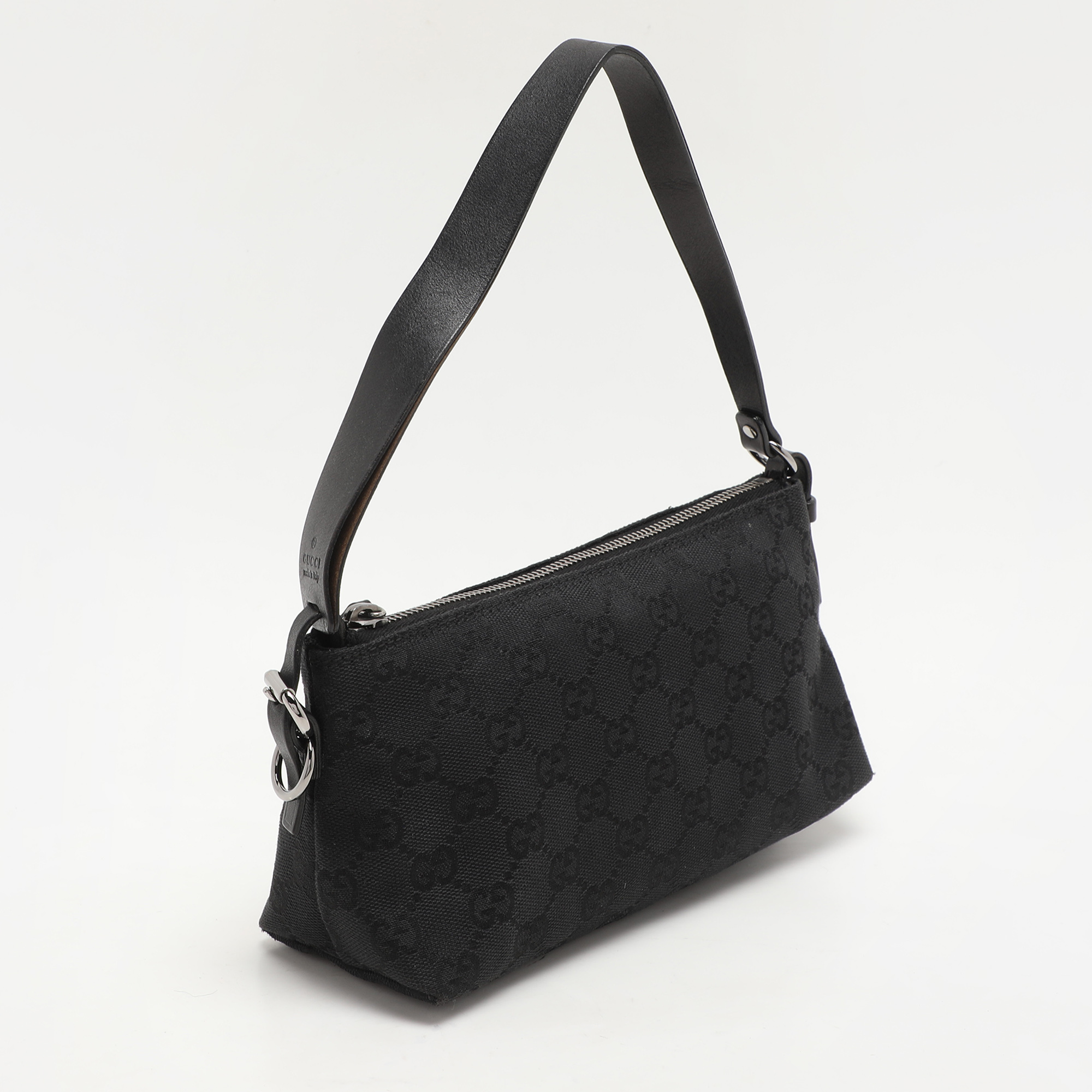 Gucci Black GG Canvas Pochette Bag 