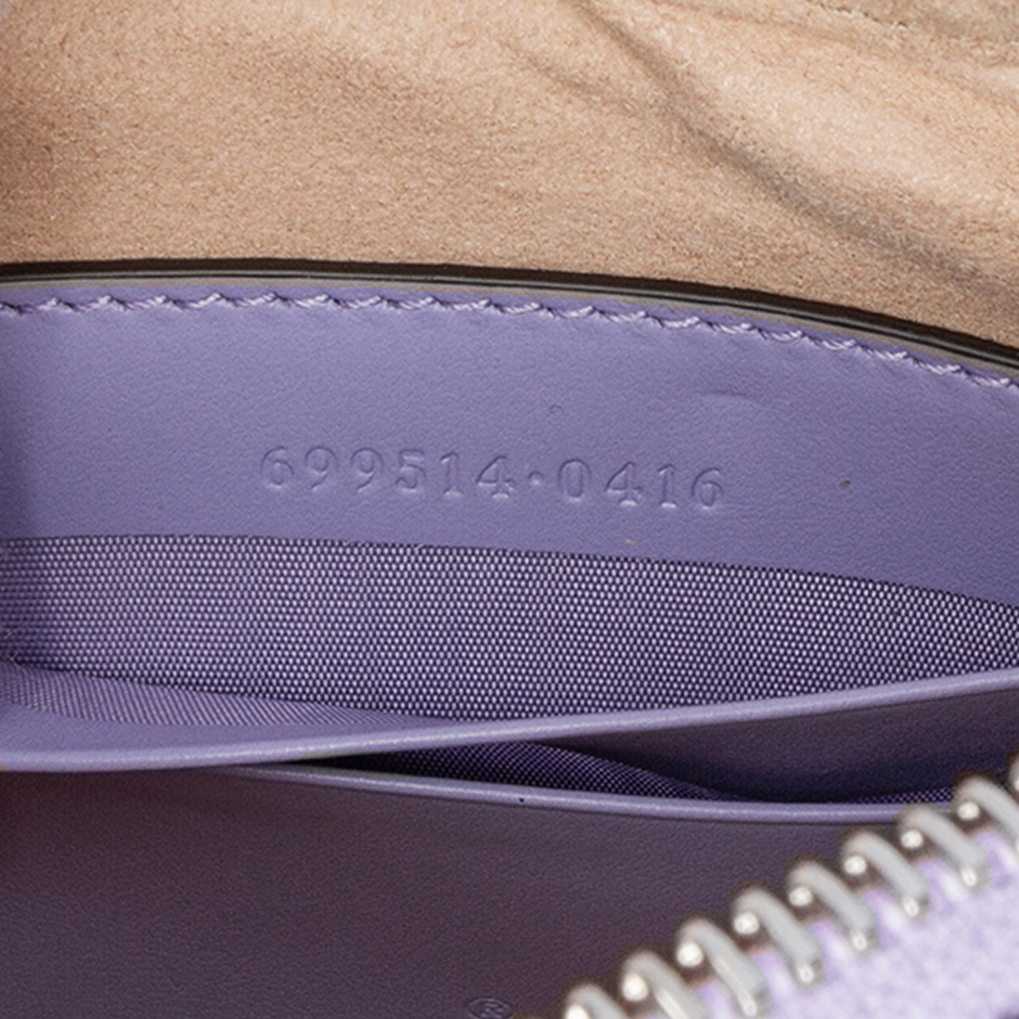 Gucci Purple Mini GG Marmont Half Moon Bag 