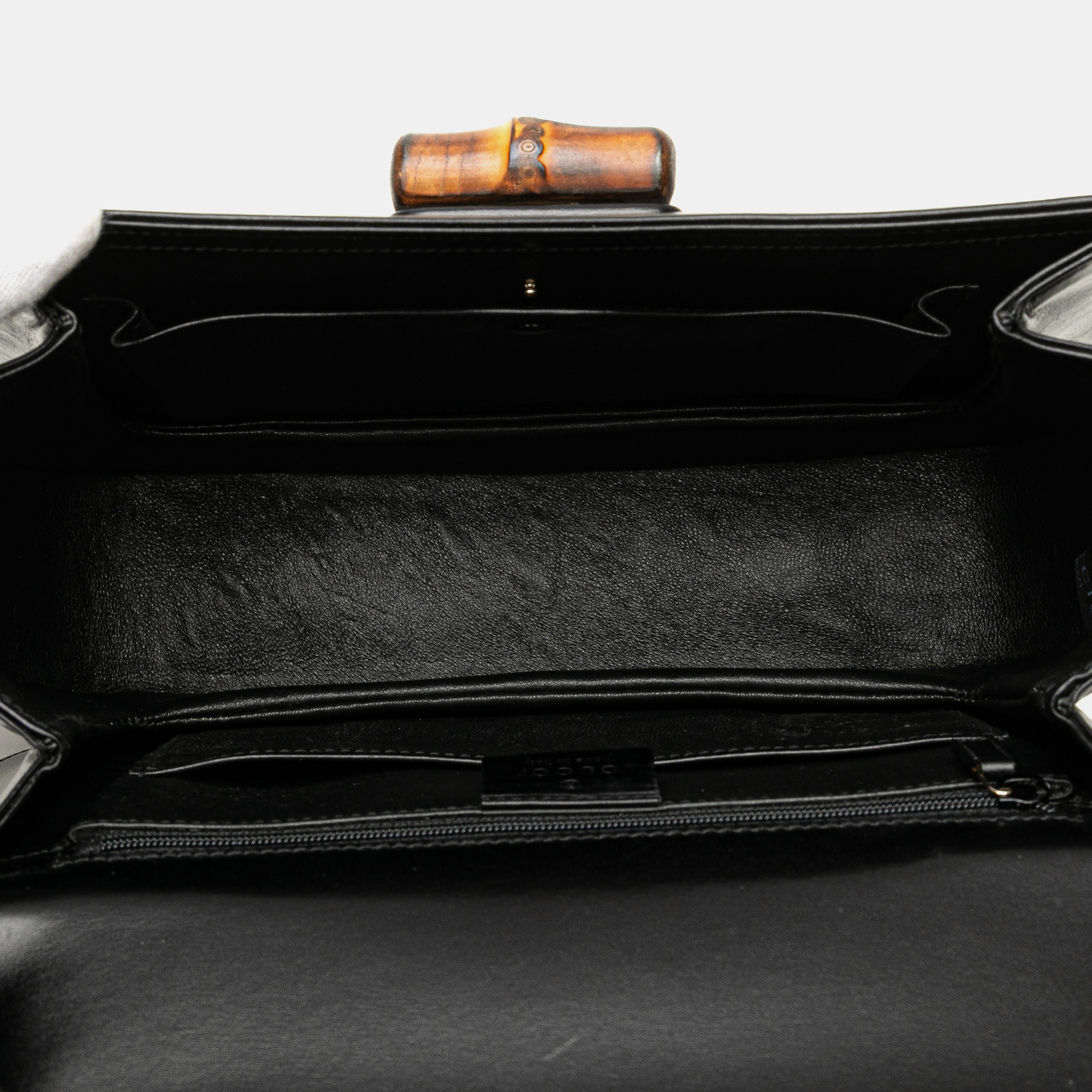 Gucci Black Calfskin Bamboo Night Bag 
