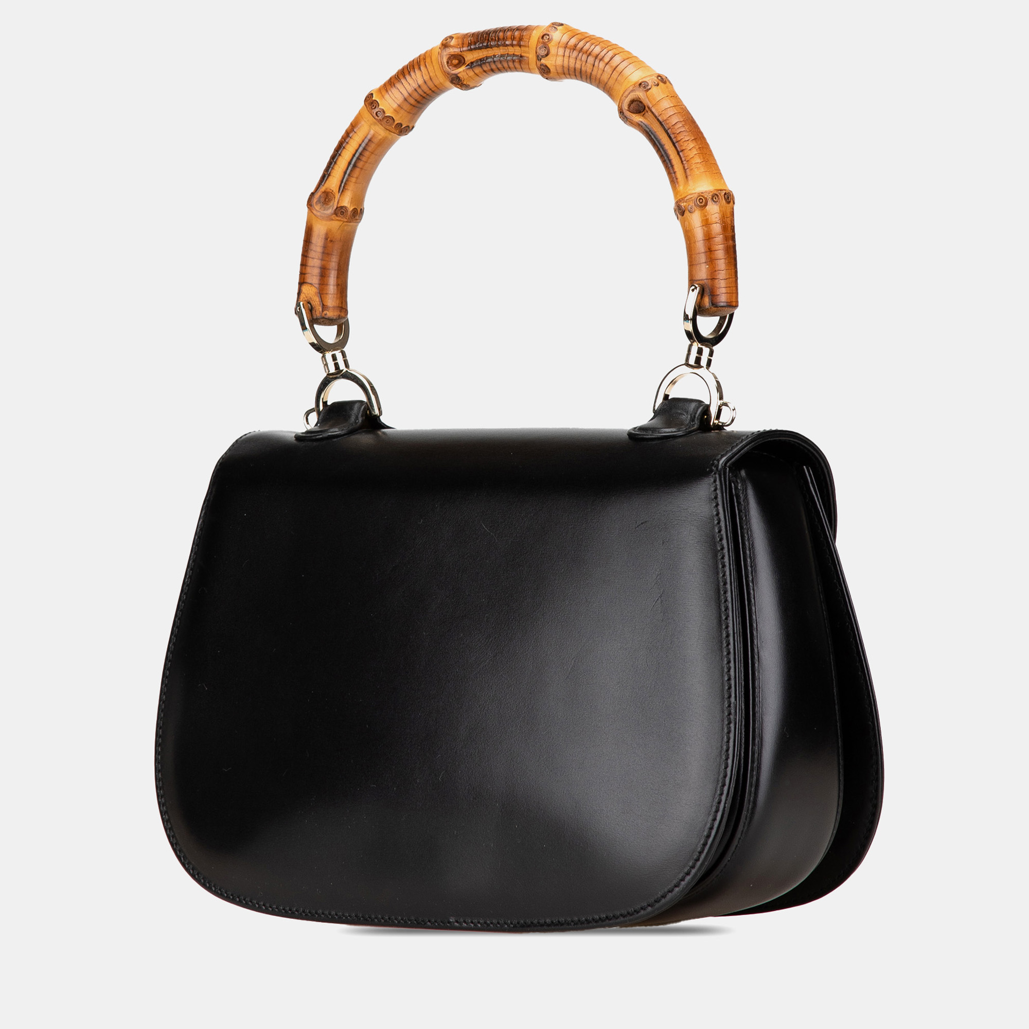 Gucci Black Calfskin Bamboo Night Bag 