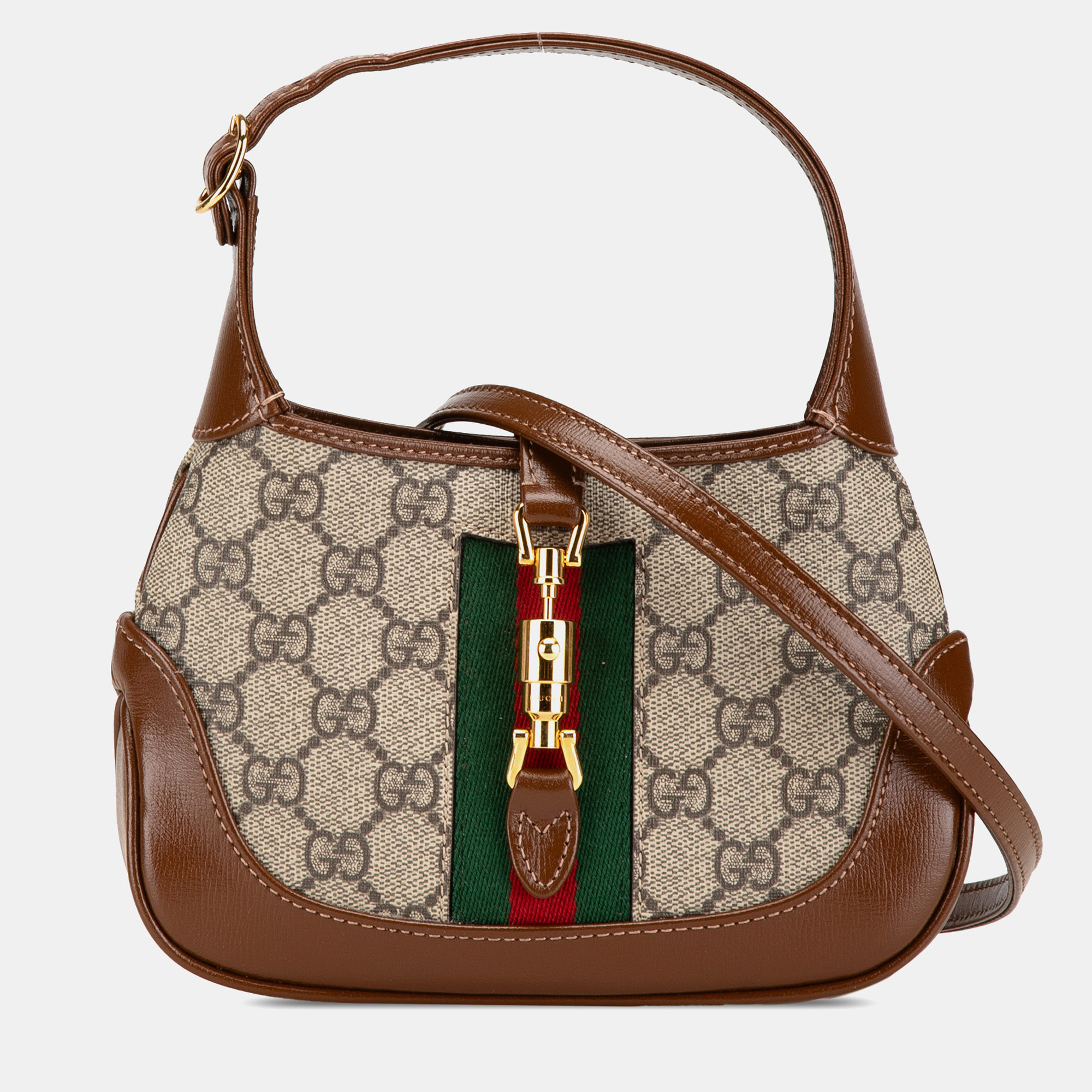 

Gucci GG Supreme Canvas Mini Jackie 1961 Crossbody Bag, Brown