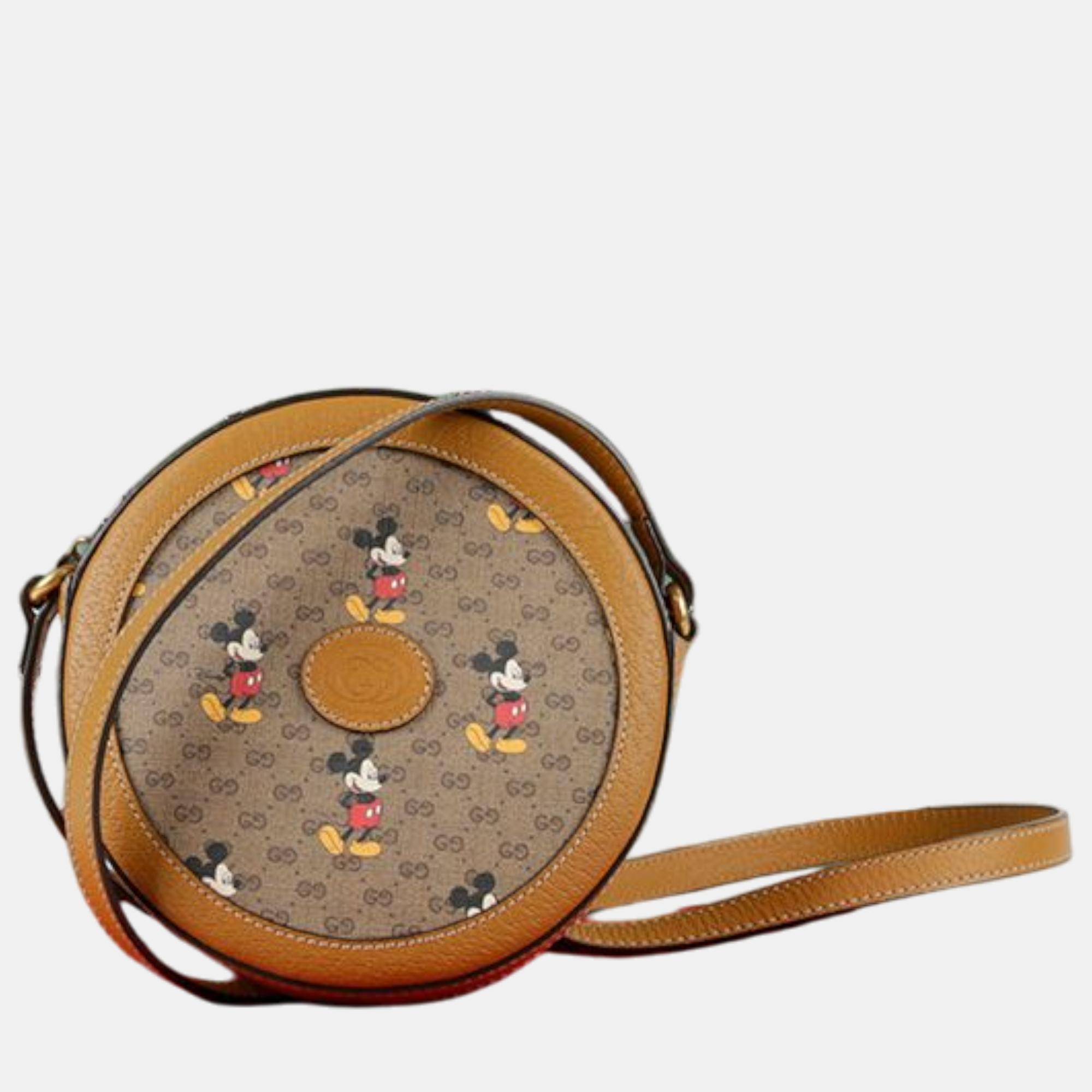 

Gucci Disney GG Round Supreme Mickey Mouse Cross Bag, Beige