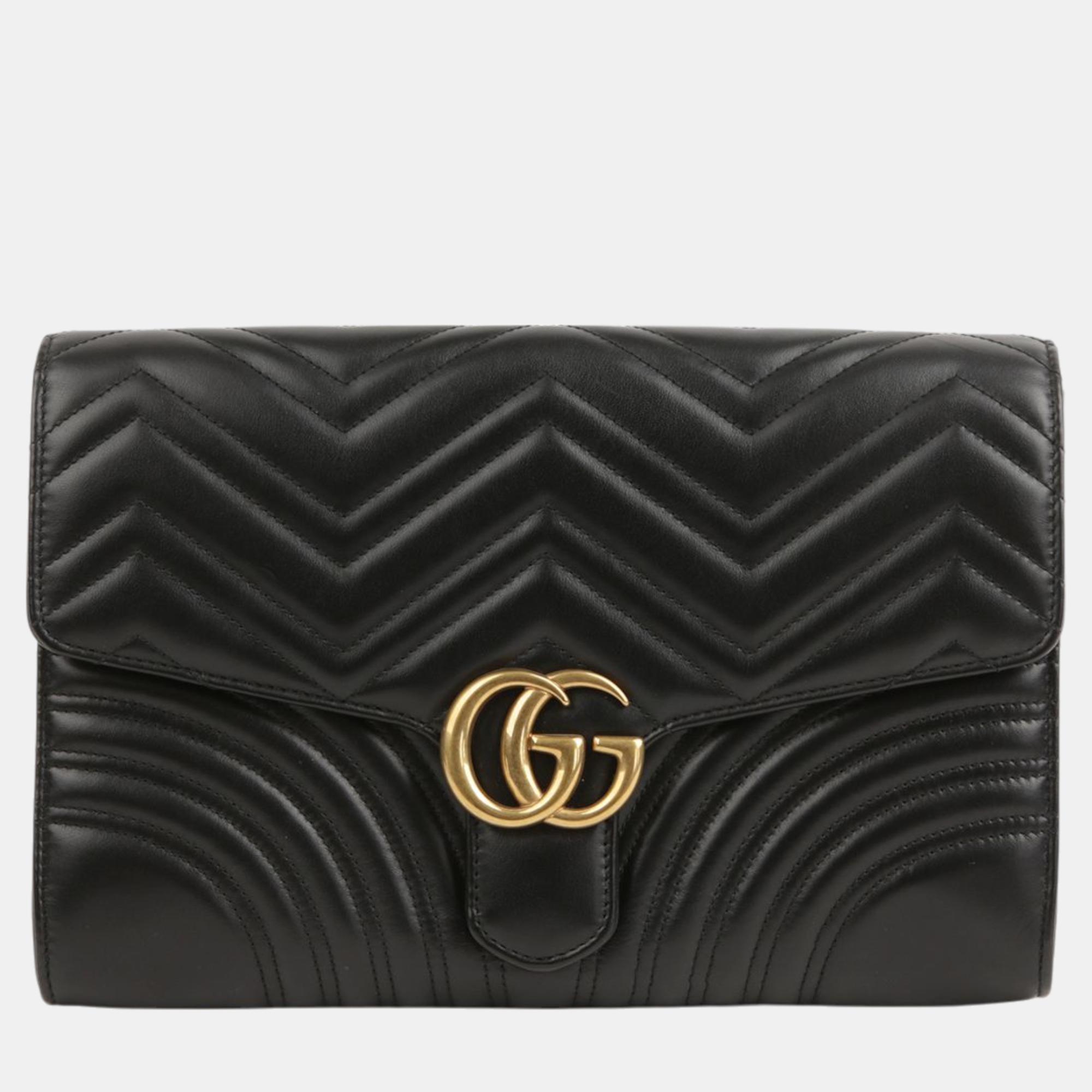 

Gucci GG Marmont Clutch, Black