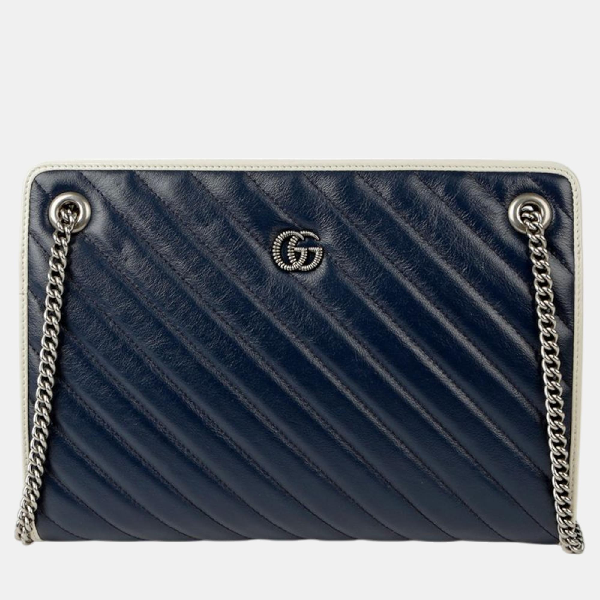 

Gucci GG Marmont Shoulder Bag, Navy blue