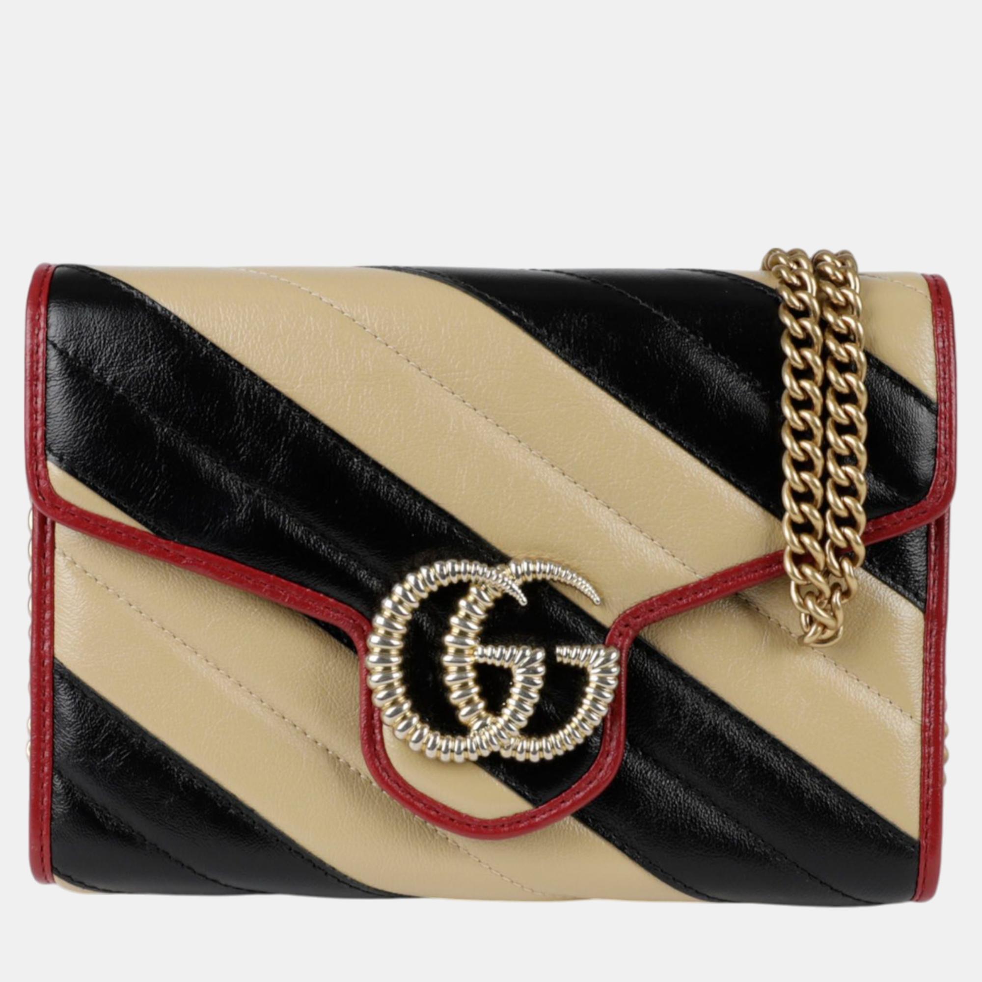 

Gucci GG Marmont Mini Chain Shoulder And Cross Bag, Multicolor