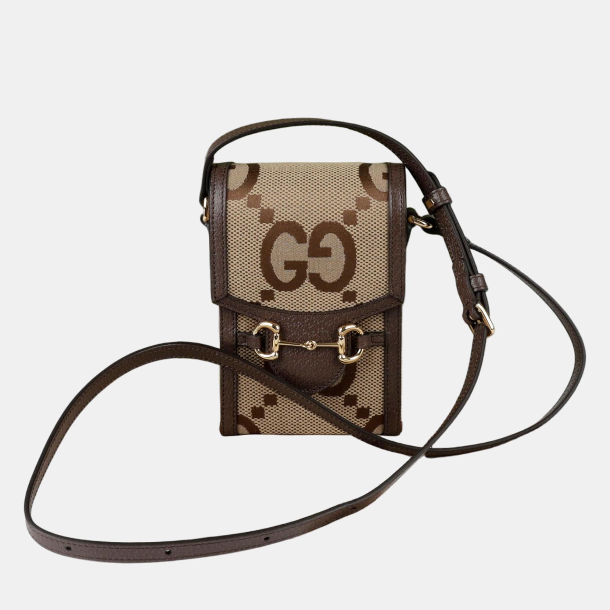 

Gucci Horsebit 1955 Mini Shoulder And Cross Bag, Brown