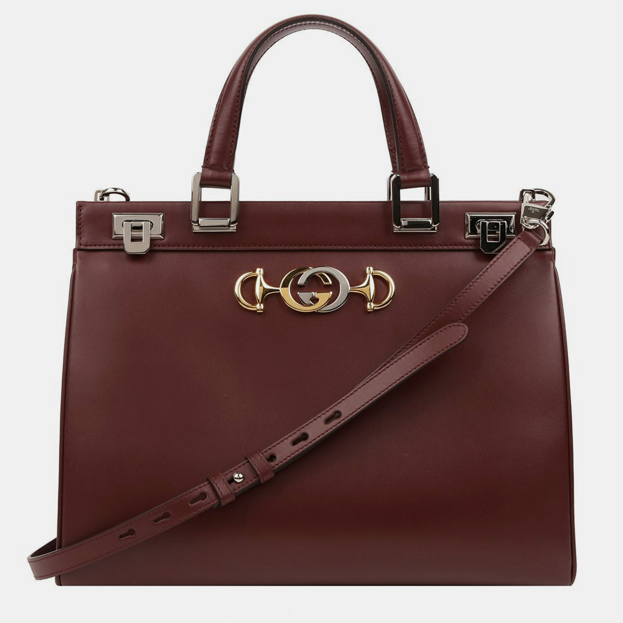 

Gucci Burgundy Leather Medium Zumi Tote