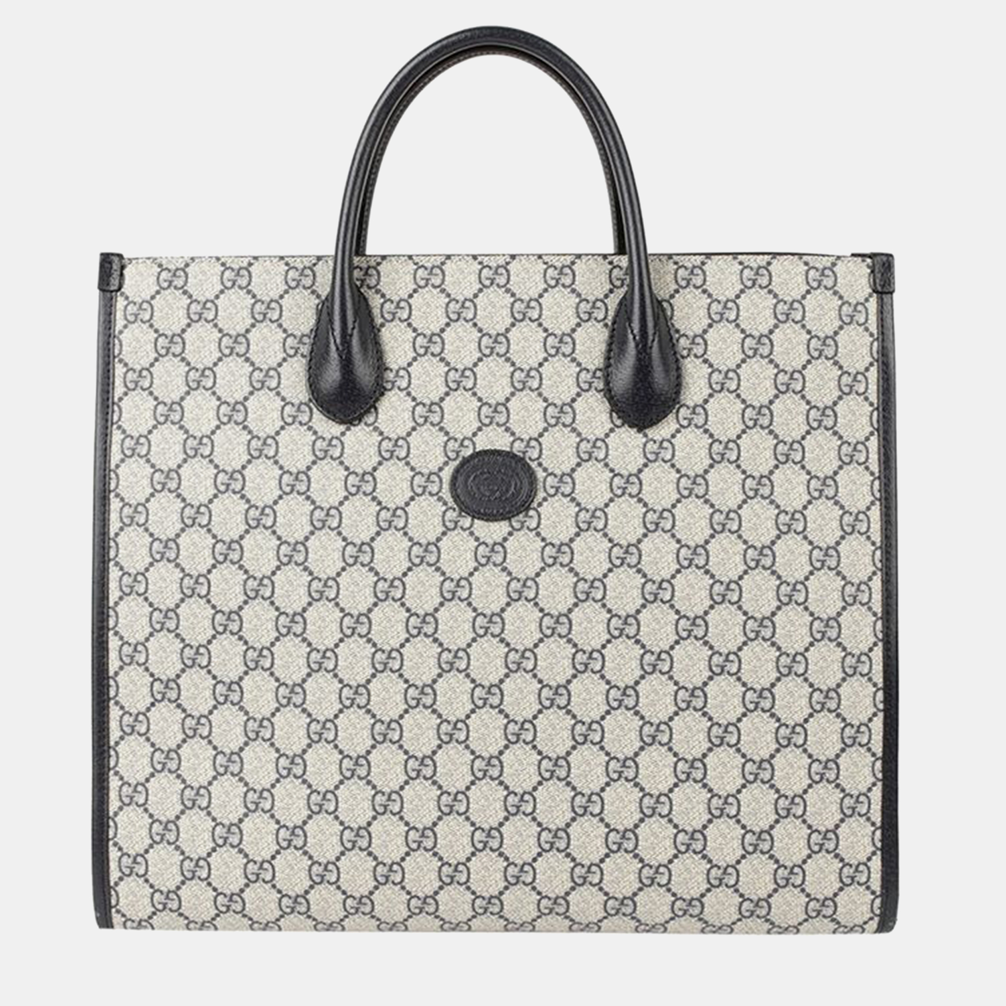 

Gucci Medium Blue GG Supreme Canvas Interlocking G Tote