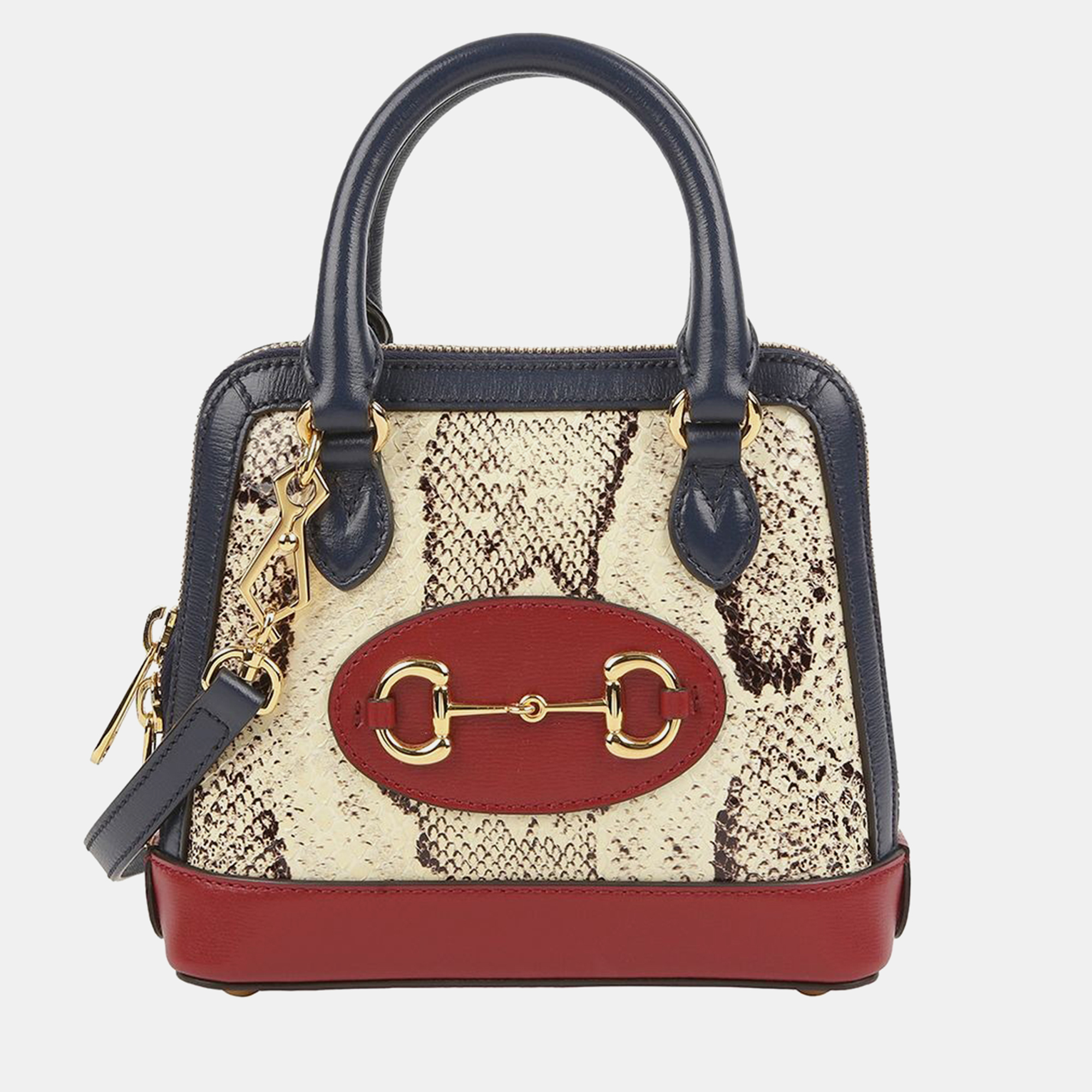 

Gucci Mini Leather Trimmed Python Horsebit 1955 Shoulder Bag, Multicolor