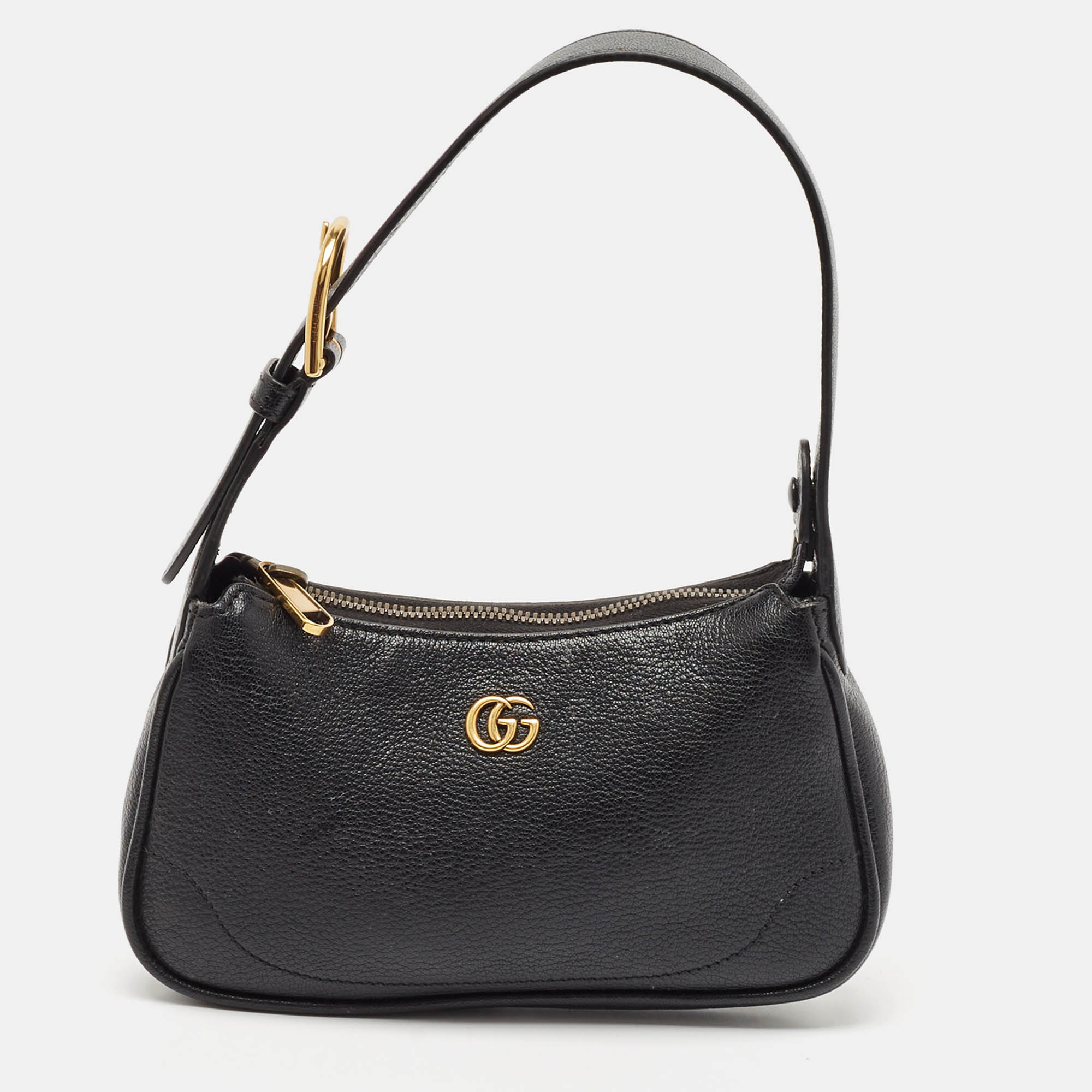 

Gucci Black Leather Mini Aphrodite Shoulder Bag