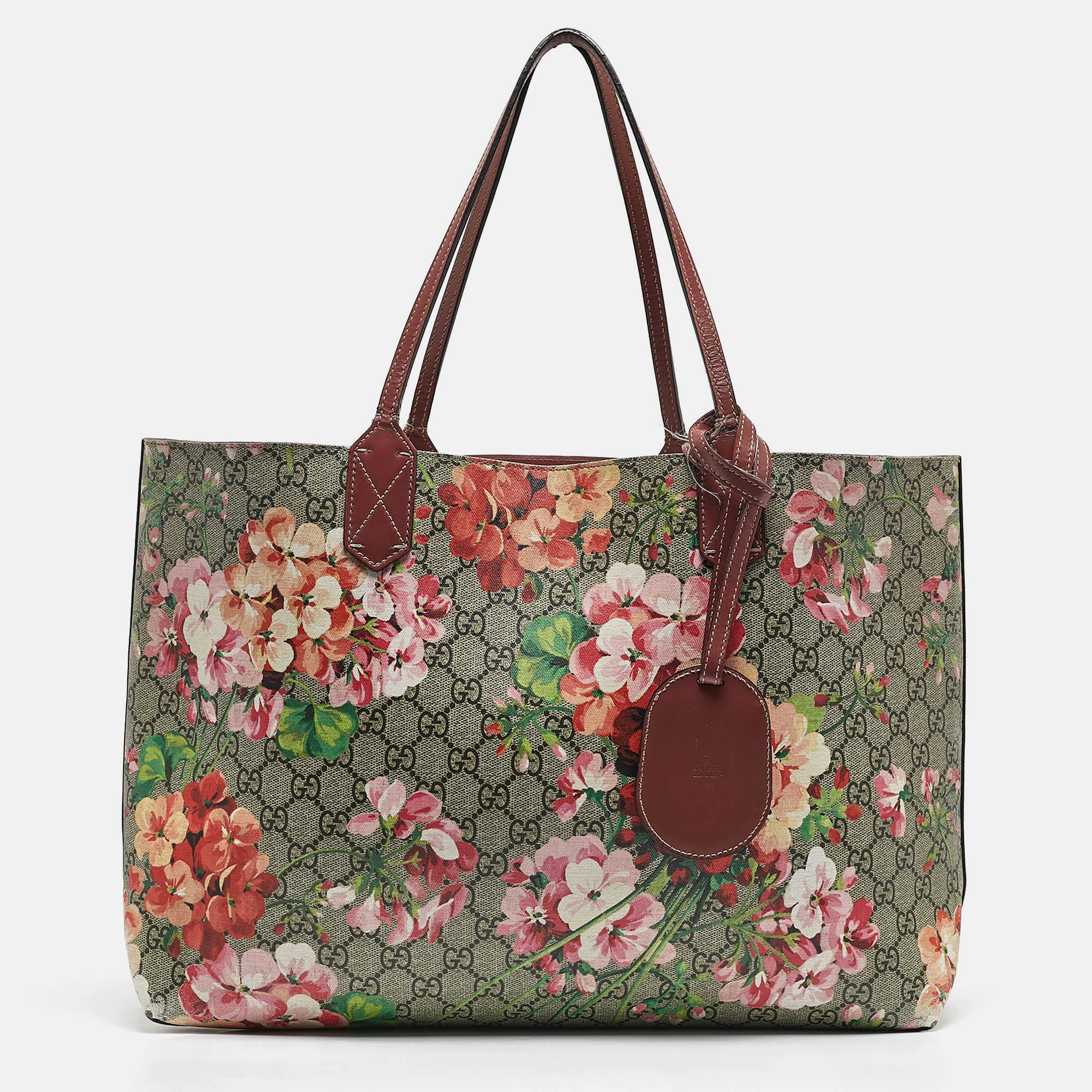 

Gucci Multicolor GG Supreme Canvas Blooms Reversible Tote