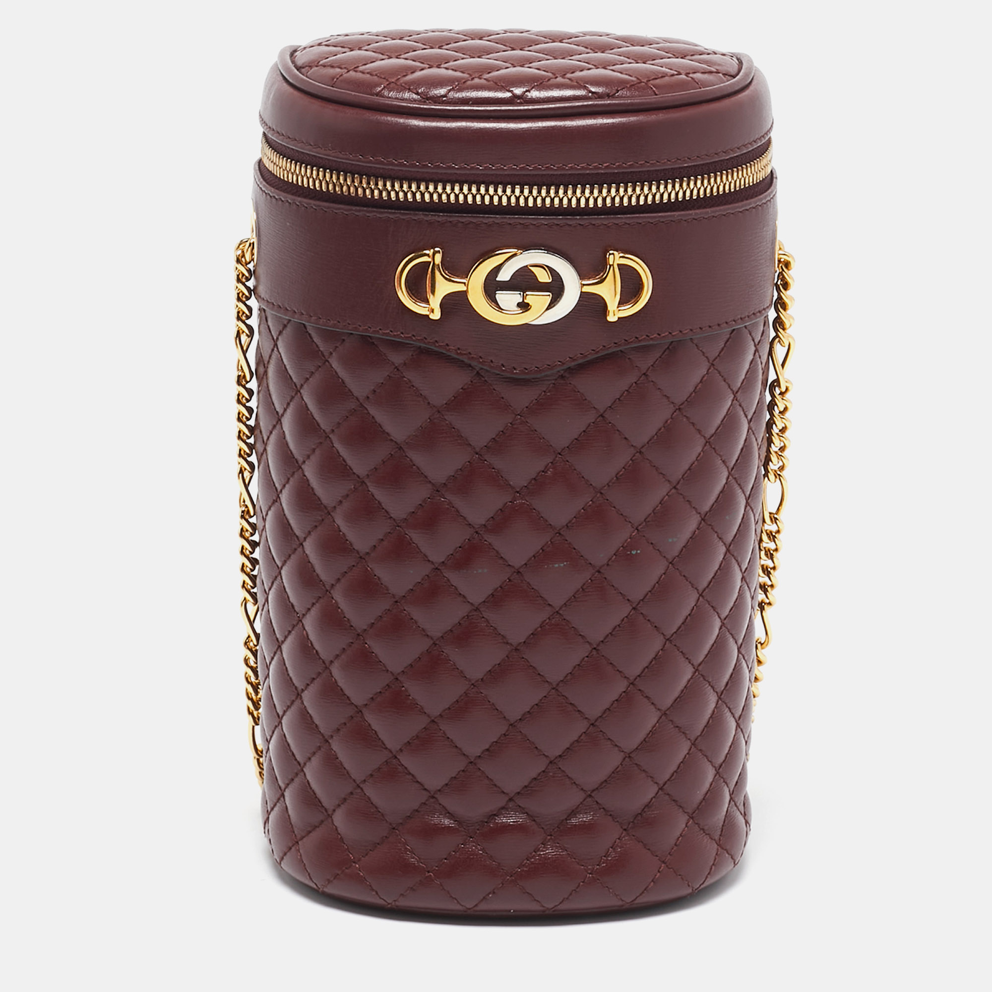 

Gucci Burgundy Quilted Leather Zumi Belt Bag