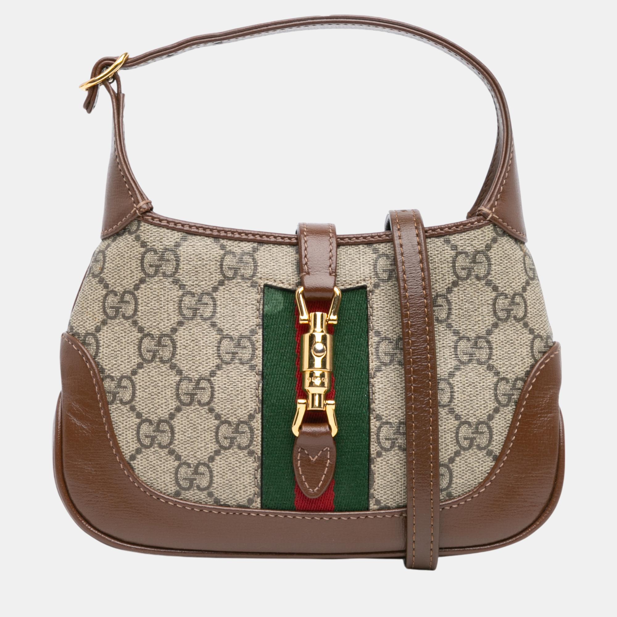 

Gucci Beige/Brown Mini GG Supreme Jackie 1961 Crossbody