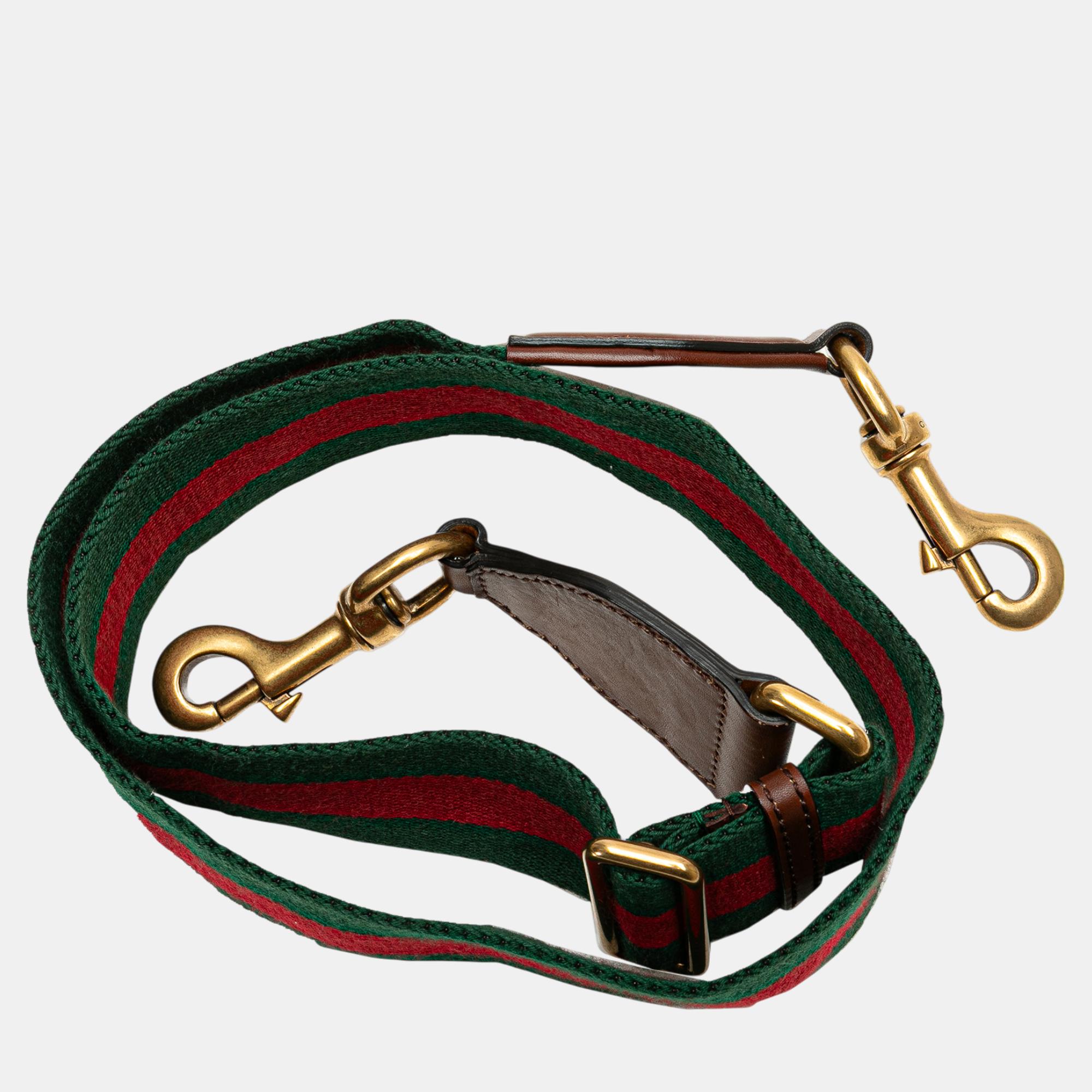 Gucci Brown Medium GG Canvas Lady Web Crossbody Bag 