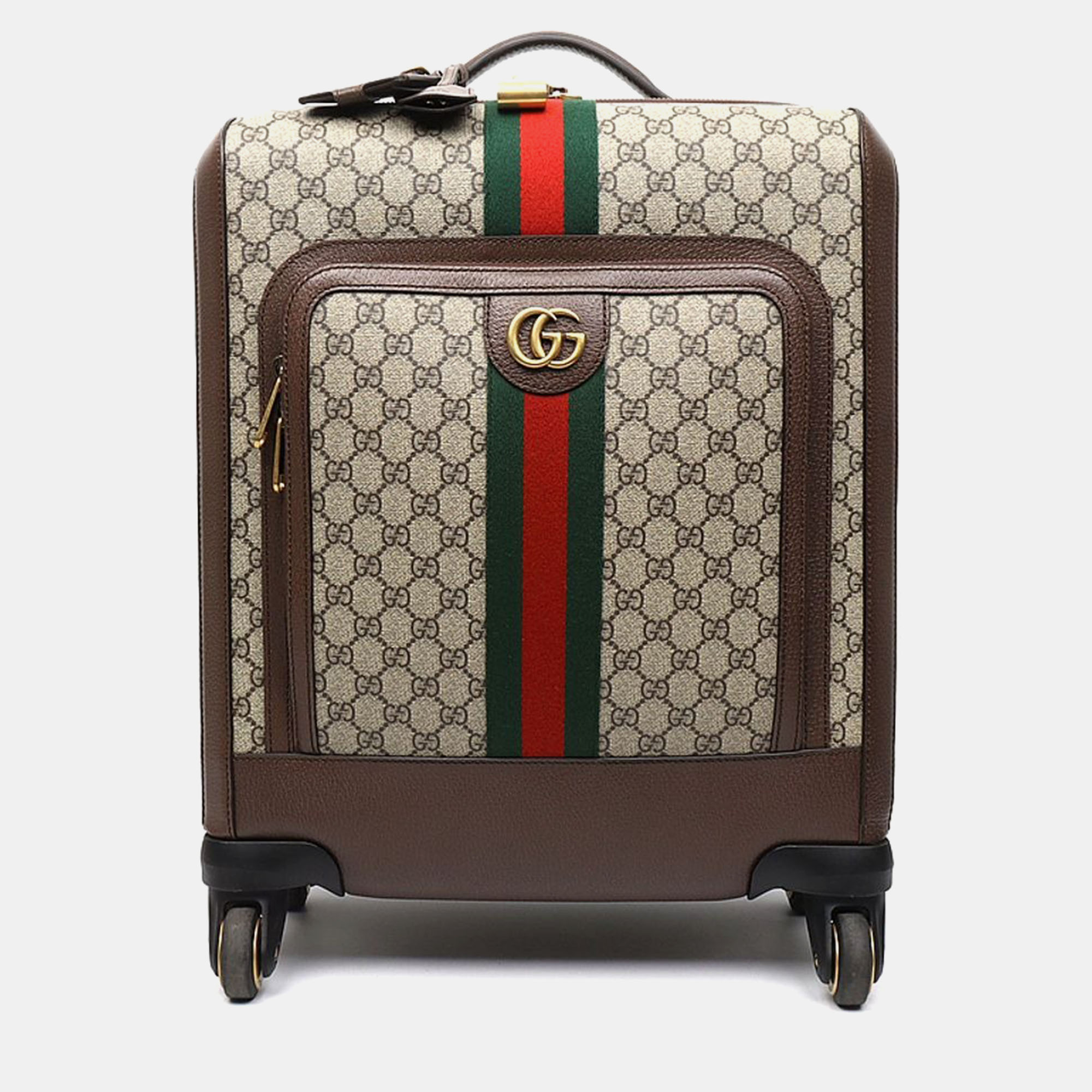 

Gucci Beige Brown Canvas and Leather Savoy Small Suitcase