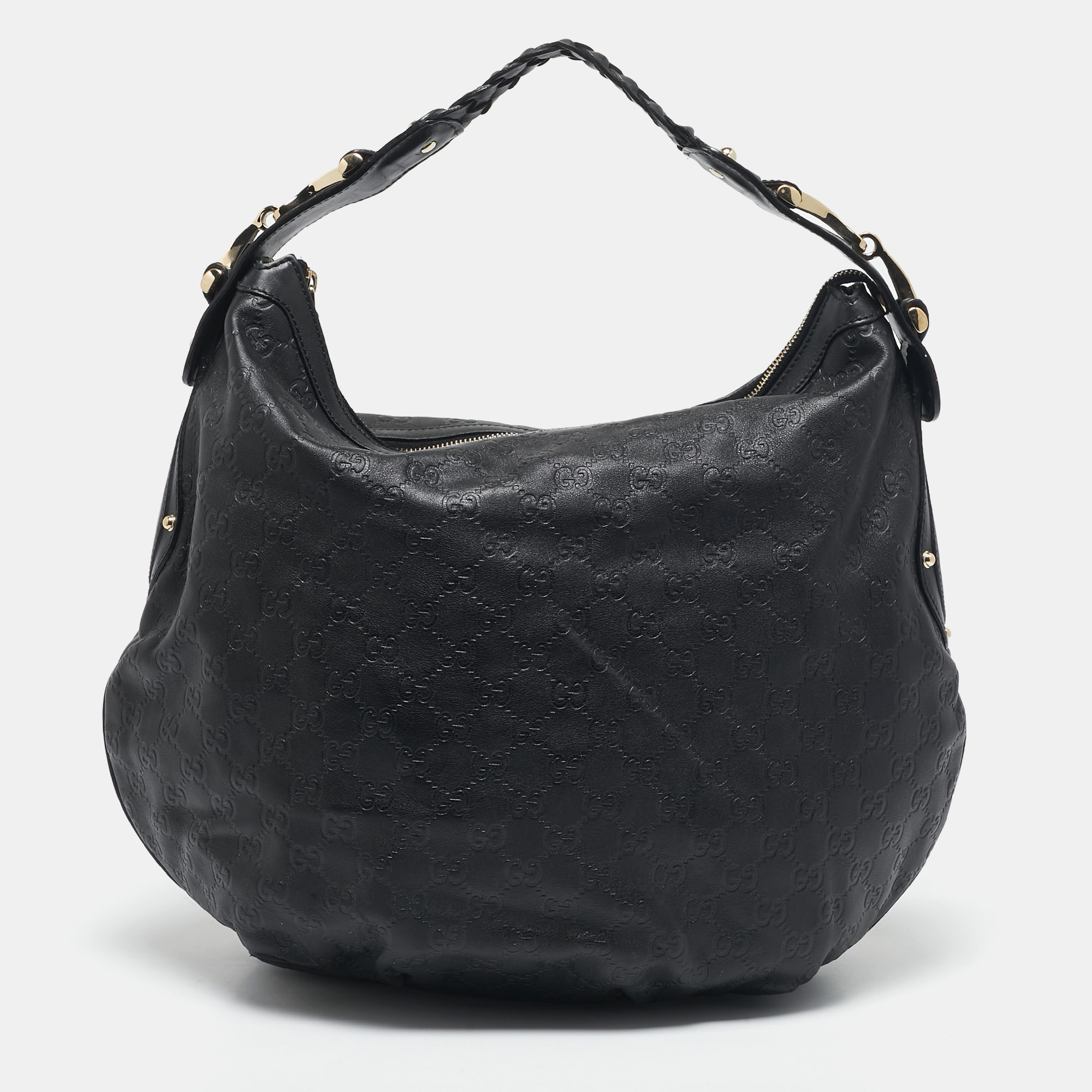 

Gucci Black Guccissima Leather  Pelham Hobo