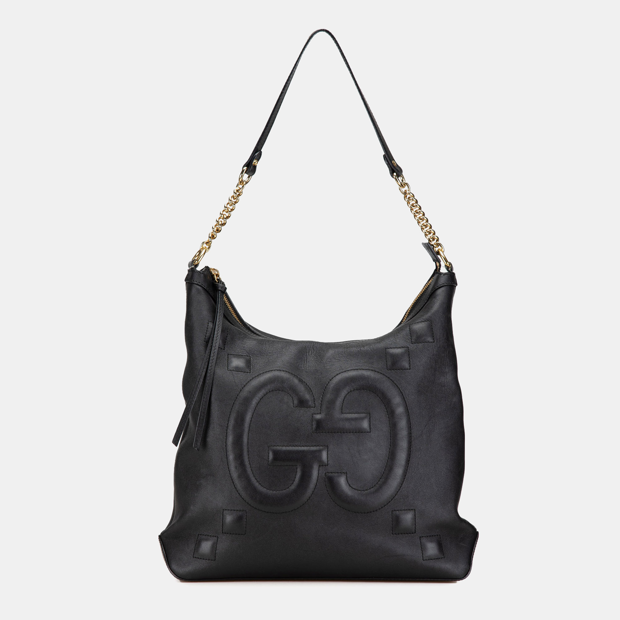 

Gucci Black Calfskin GG Apollo Shoulder Bag