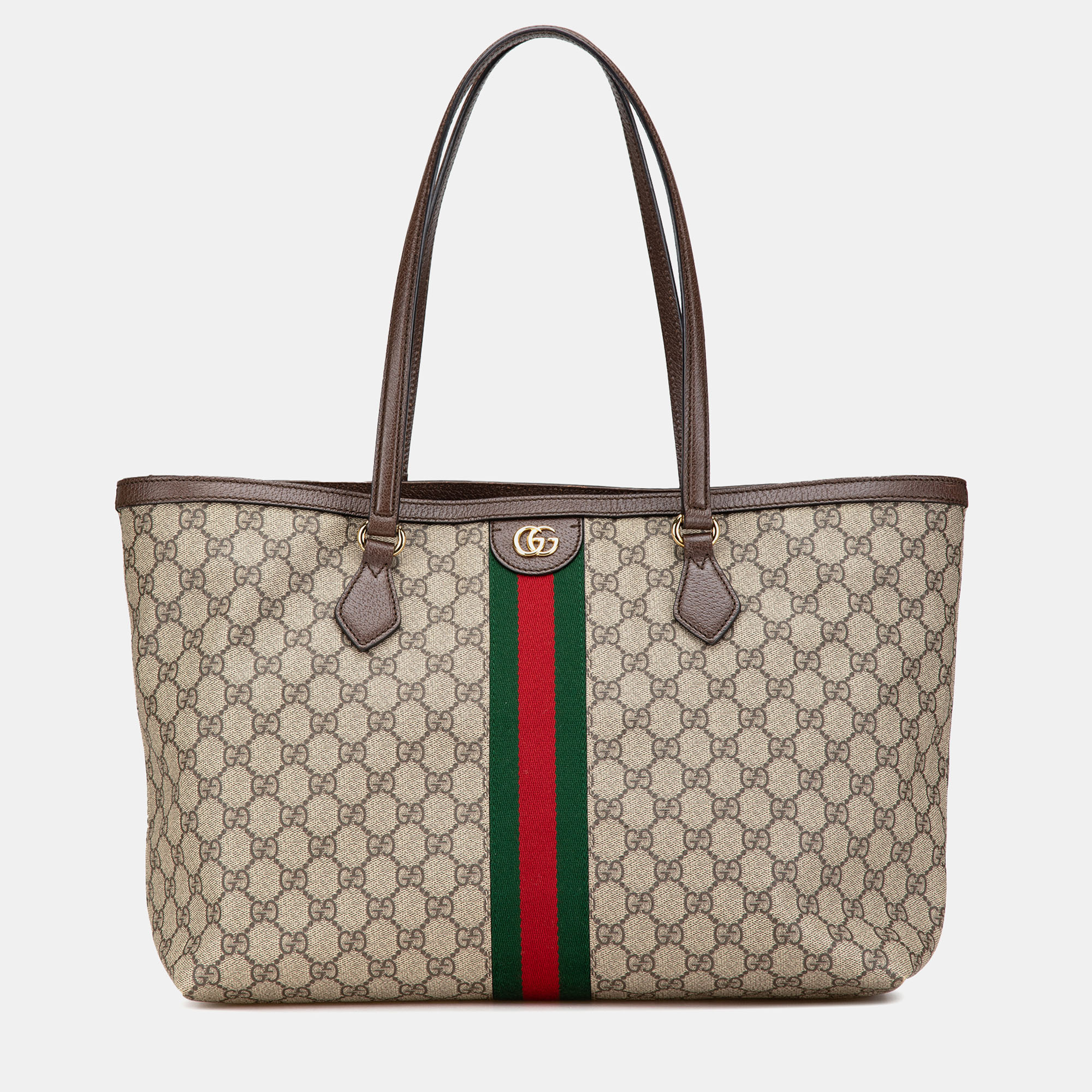 

Gucci Brown Medium GG Supreme Ophidia Tote