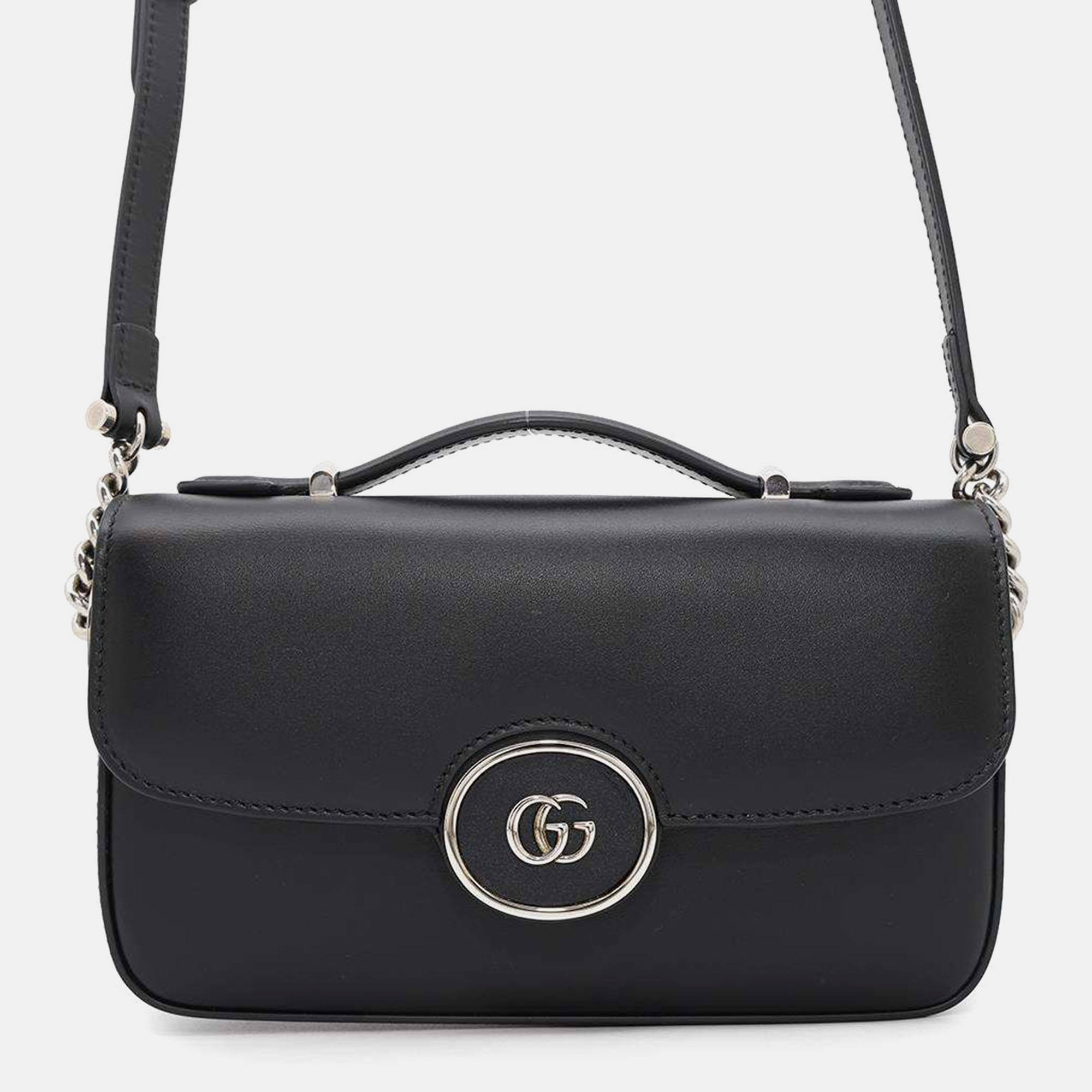 

Gucci Black Leather Petit Gg 2Way Shoulder Bag