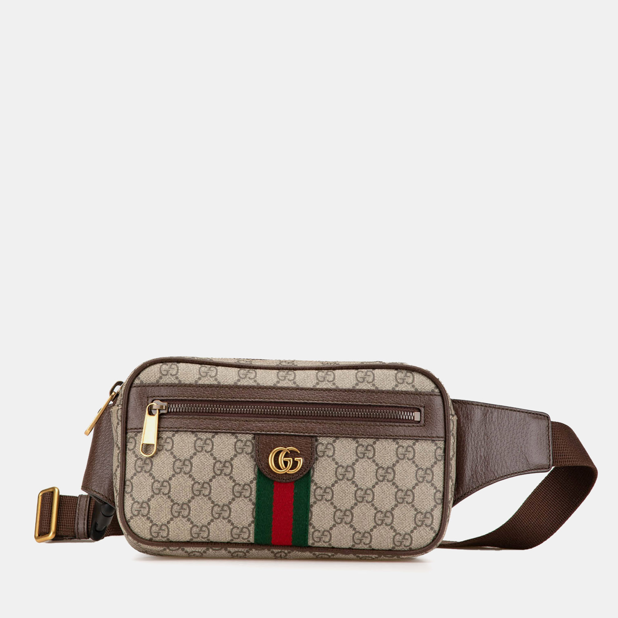 

Gucci Brown Small GG Supreme Ophidia Belt Bag