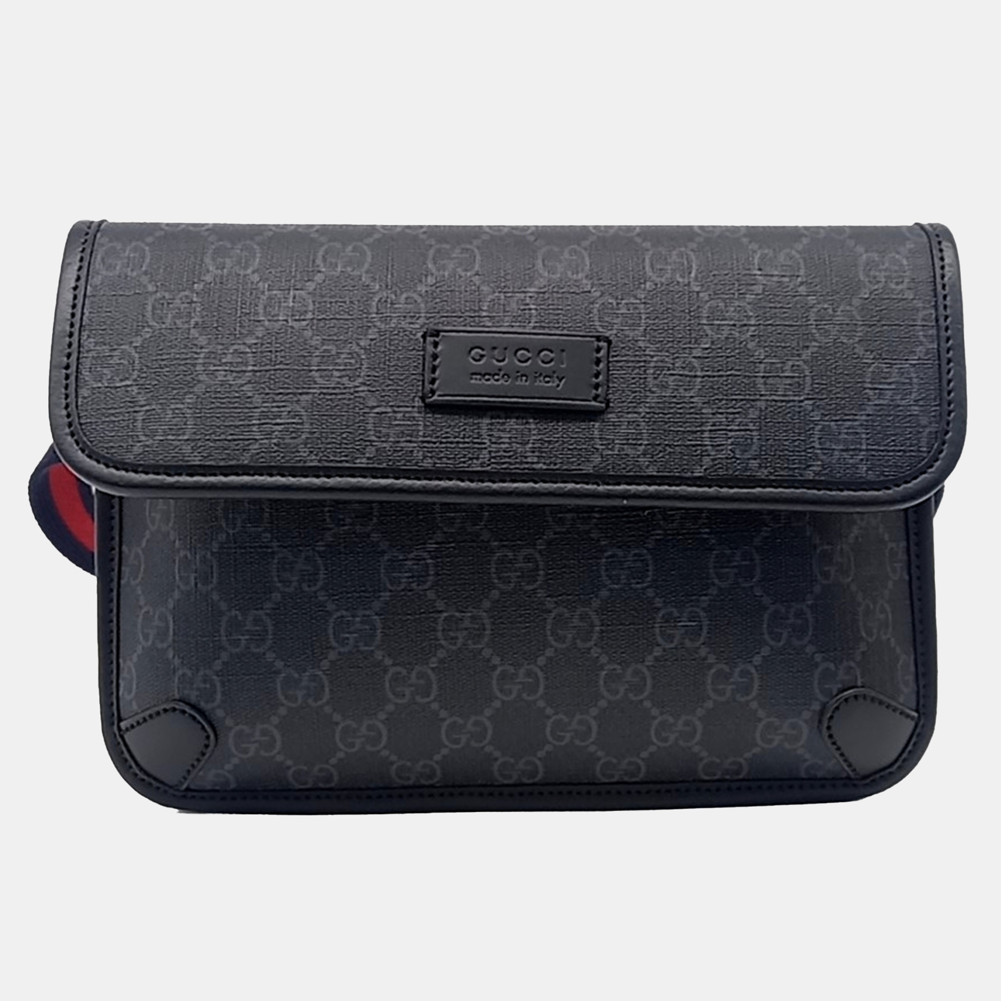 

Gucci Black Leather Supreme Hip Sack