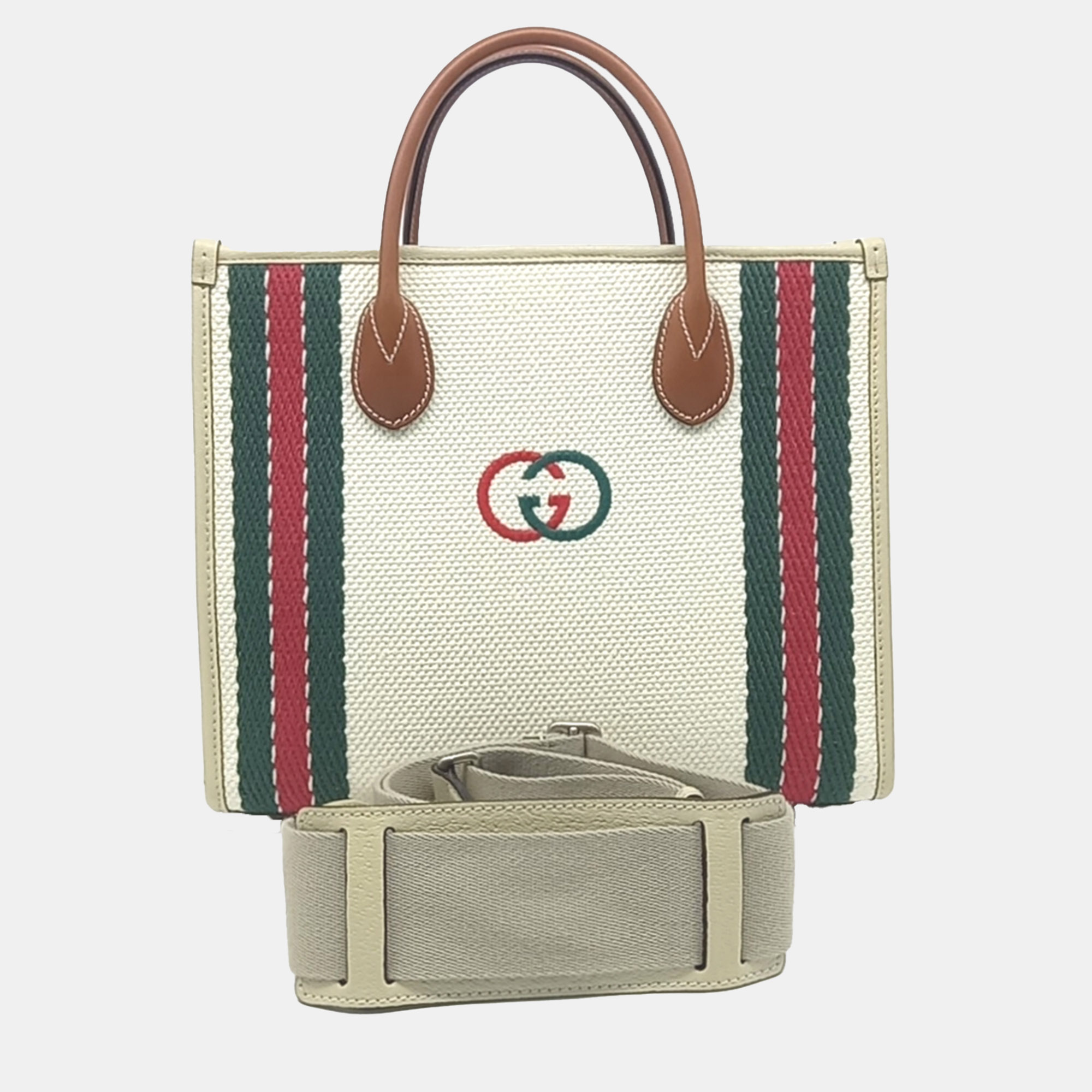 

Gucci Beige Interlocking GG Canvas Tote and Shoulder Bag