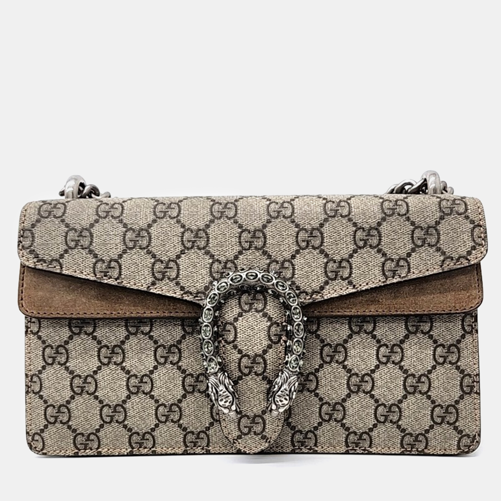 

Gucci Beige PVC Dionysus Chain Shoulder Small Bag