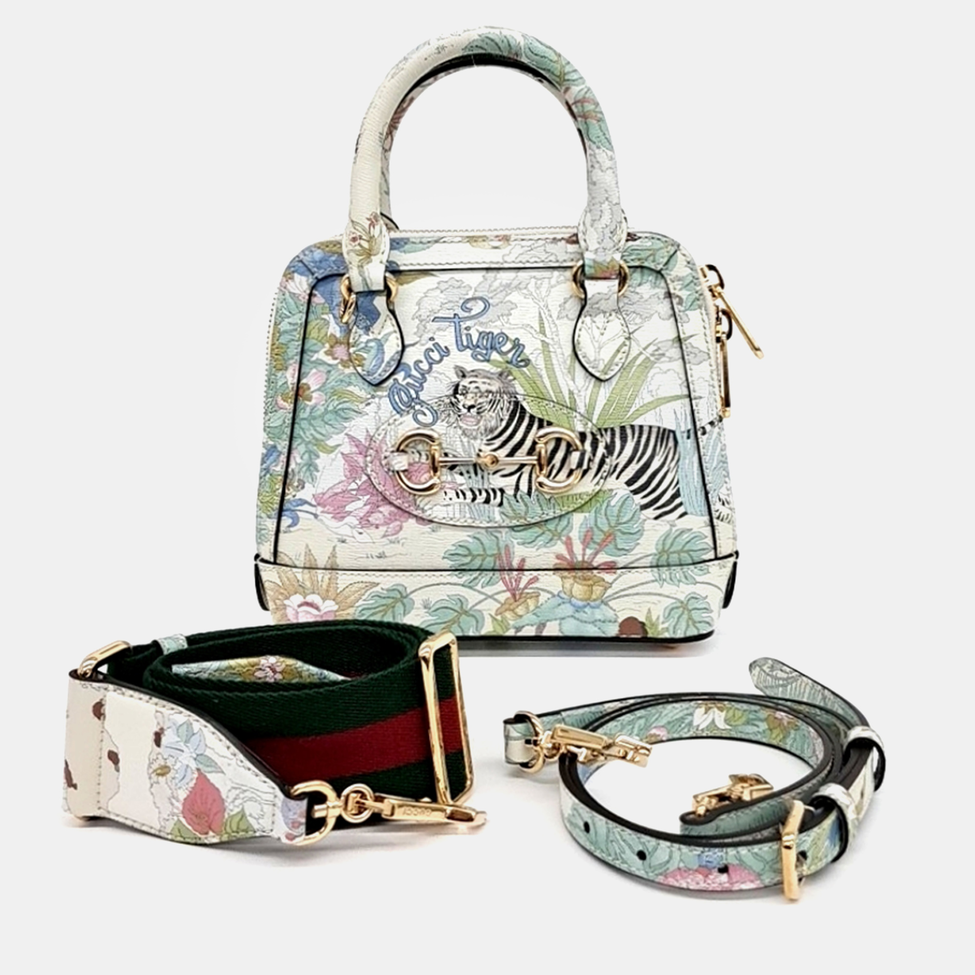 

Gucci Multicolor Leather 1955 Horsebit Mini Top Handle Bag