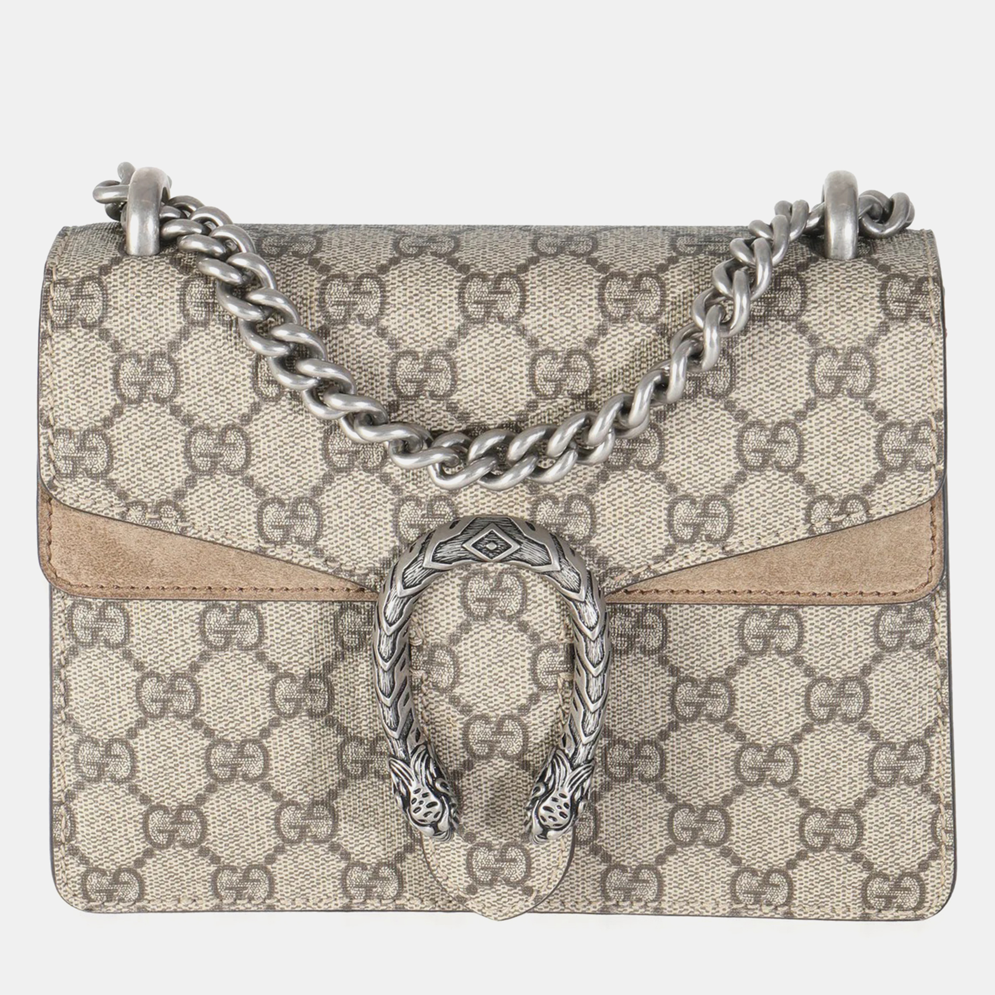 

Gucci Beige GG Supreme Canvas Mini Dionysus Bag